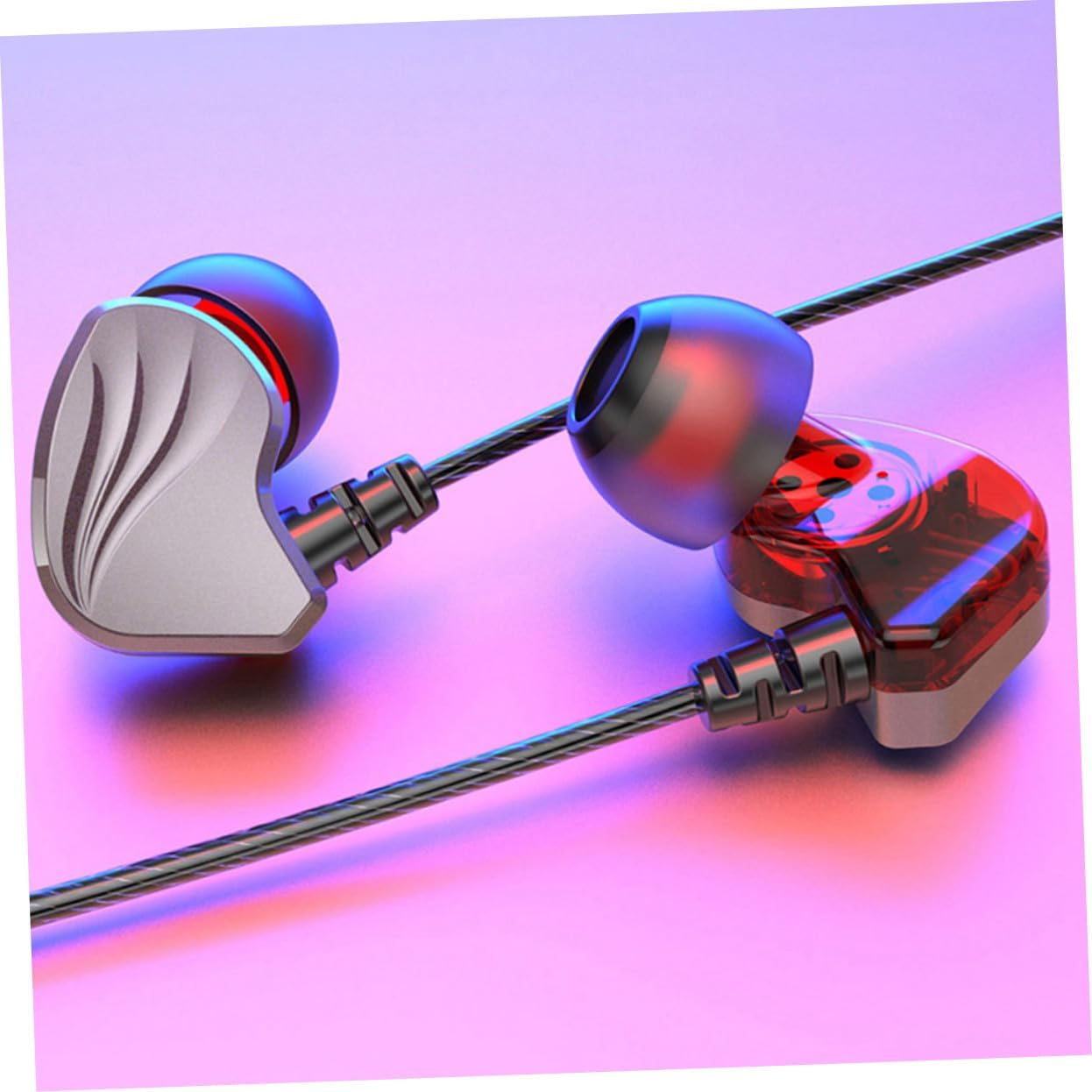 ASAKKURA Plug In-Ear Headphones Wired Earphones with Deep Bass High Fidelity Sound Noise-Isolating Earbuds Compatible with Smartphones Tablets image number 2