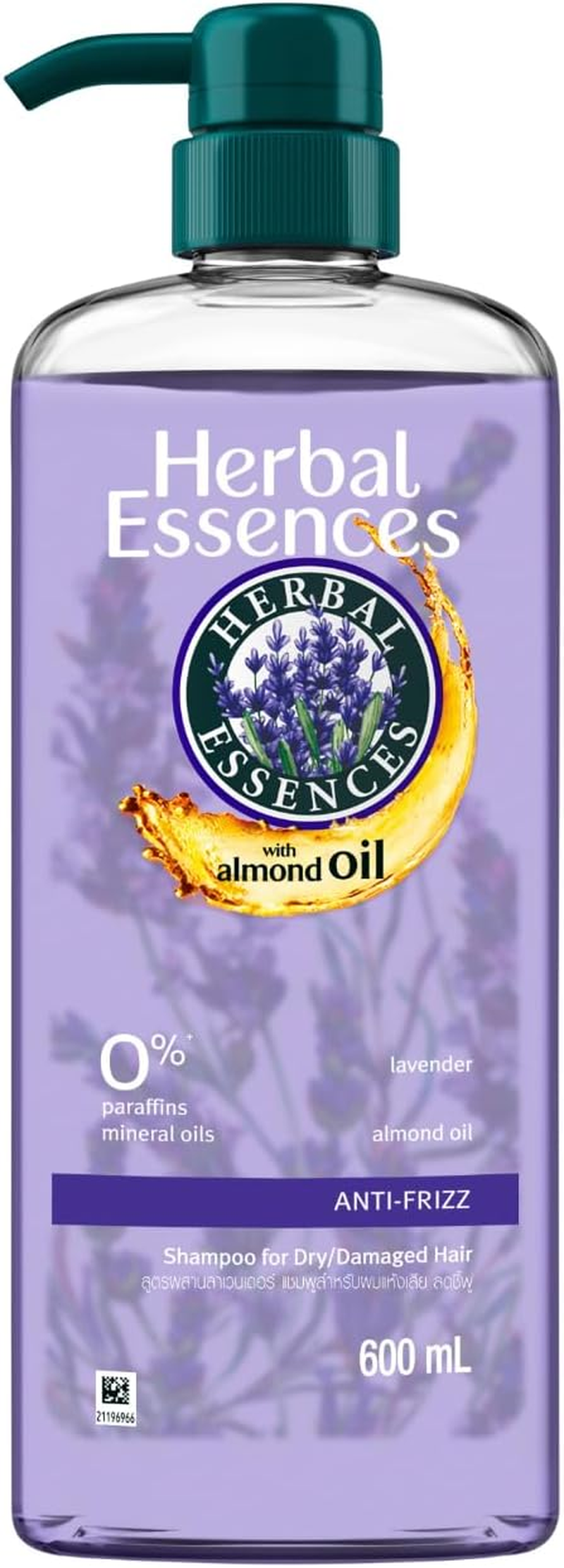 Herbal Essences Almond Oil Anti-Frizz Lavender 600Ml Shampoo (Pack of 2) image number 4