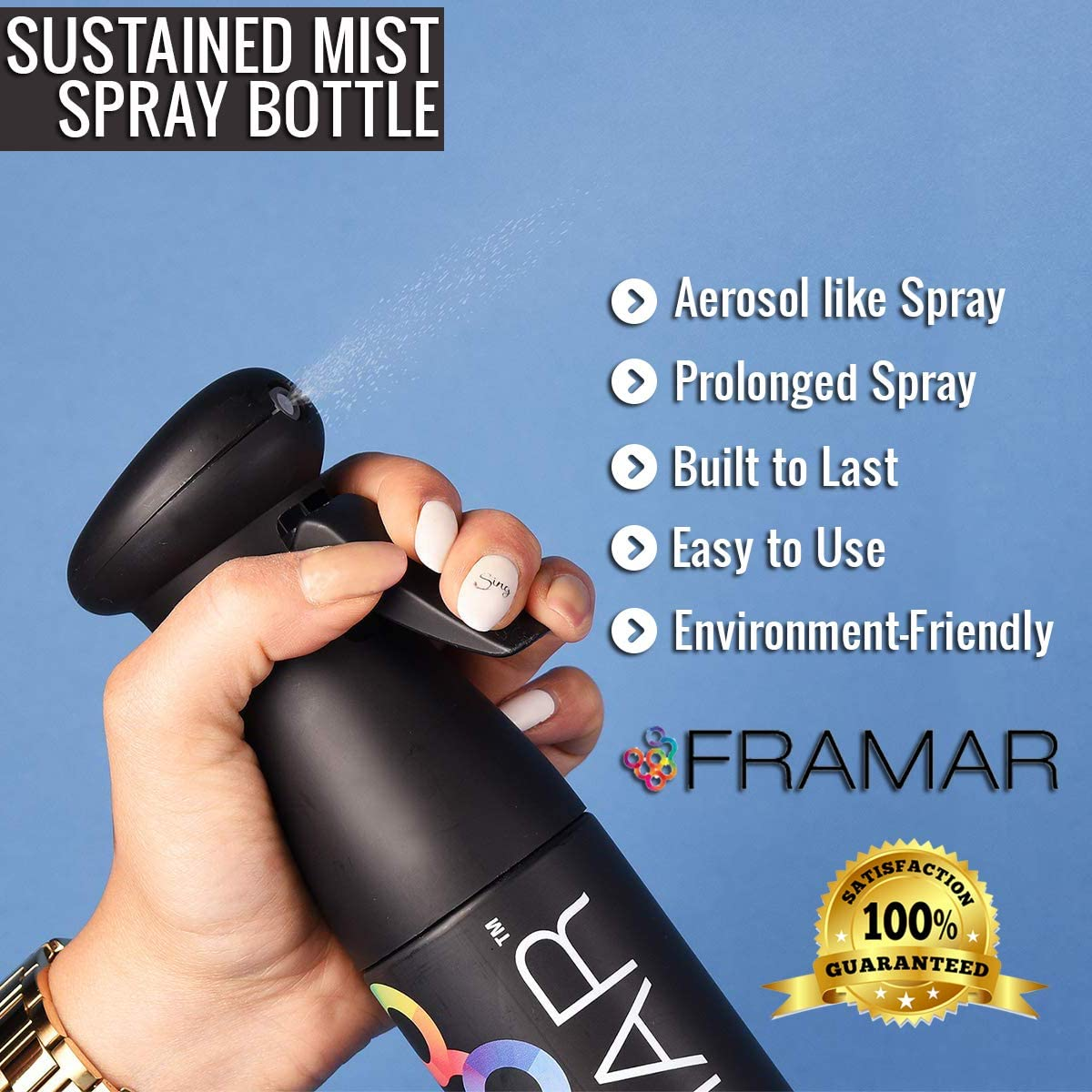 Framar Myst Assist Hair Spray Bottle - Continuous Mist Bottle for Hair, Water Mister image number 5