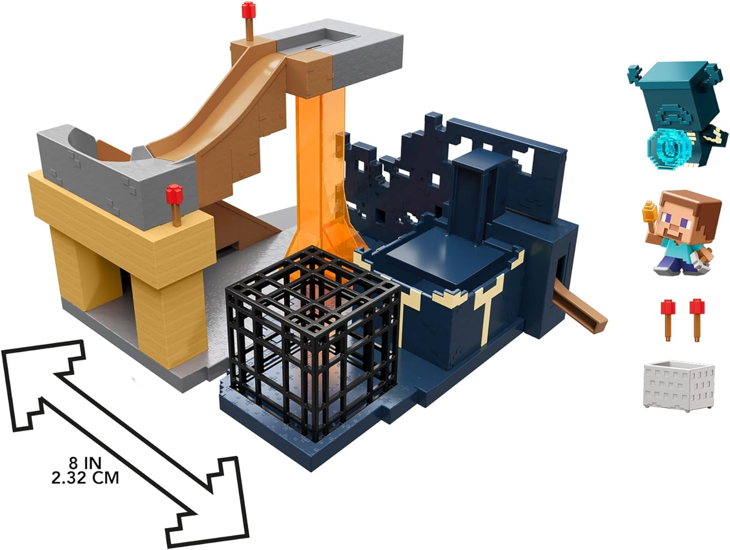 Mattel Minecraft Mini Mode Playset, Rise of the Warden Set with 2 Minis Including Steve & Warden Figures & DLC Code image number 5