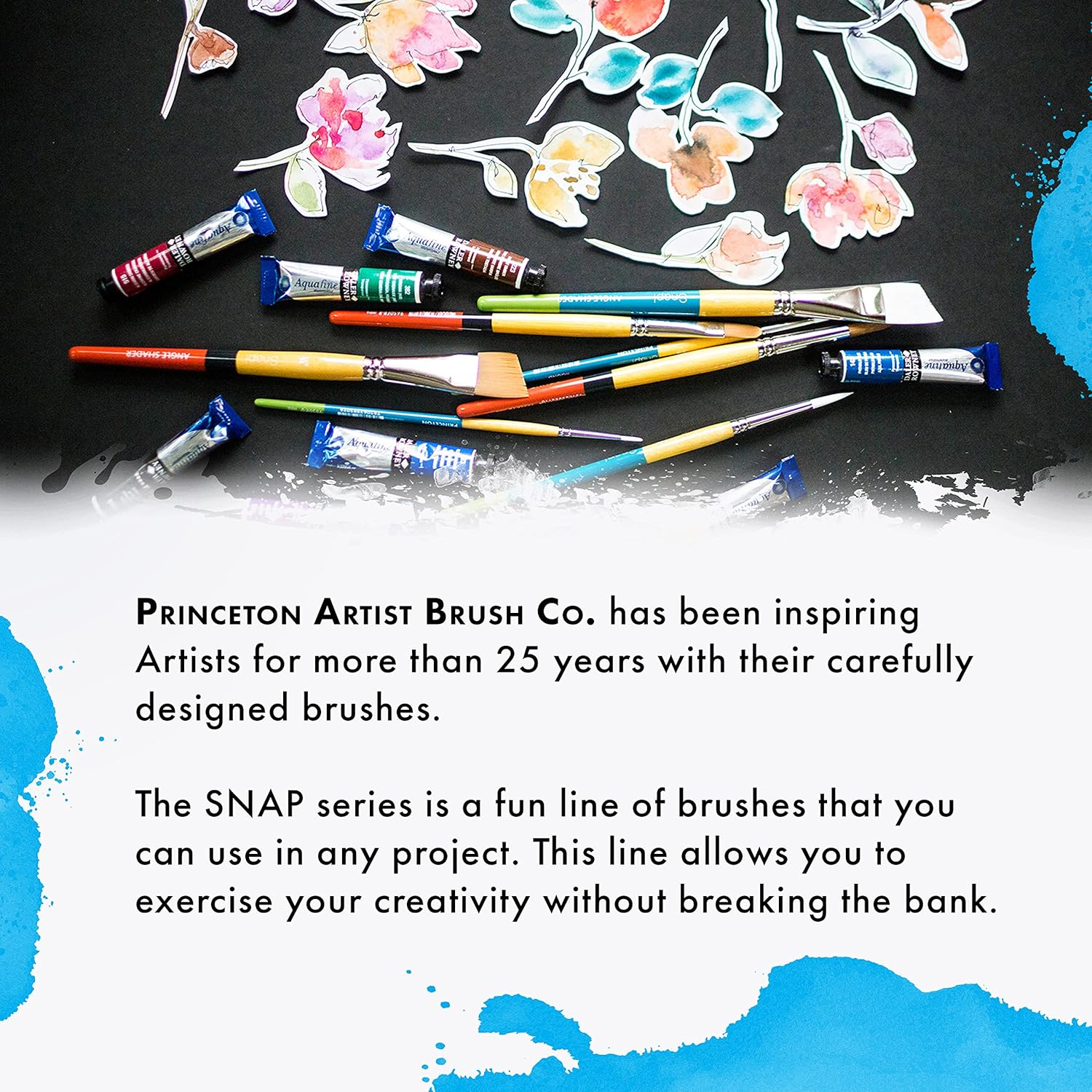 Princeton Snap Synthetic Bristles Gold Short Handle Snap Paint Brush Set #2 (Set of 3) image number 4