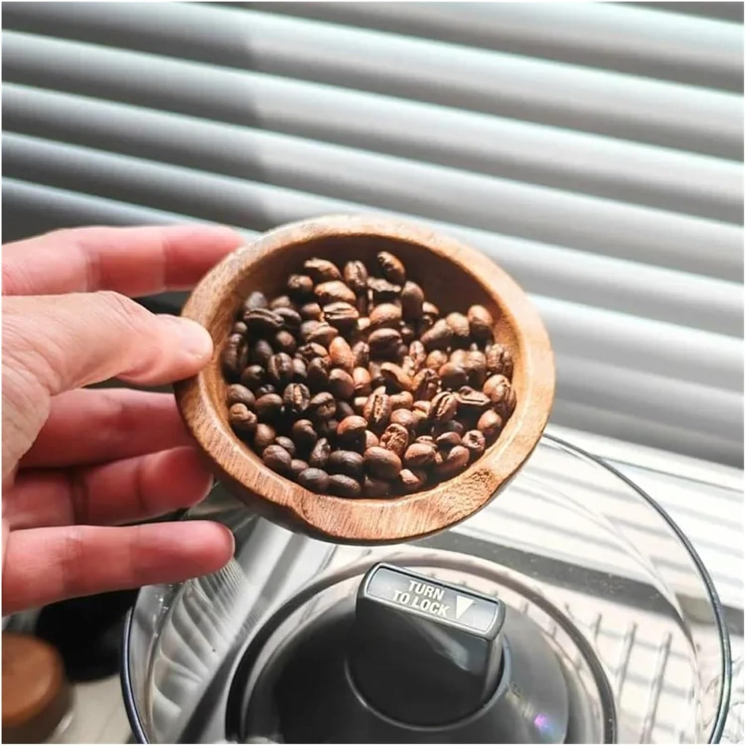 Solid Wood Walnut Coffee Beans Dose Trays Bean Shovel Scoops Measure Tea Separator Vessel Espresso Kitchen Tools(Sapele) image number 2