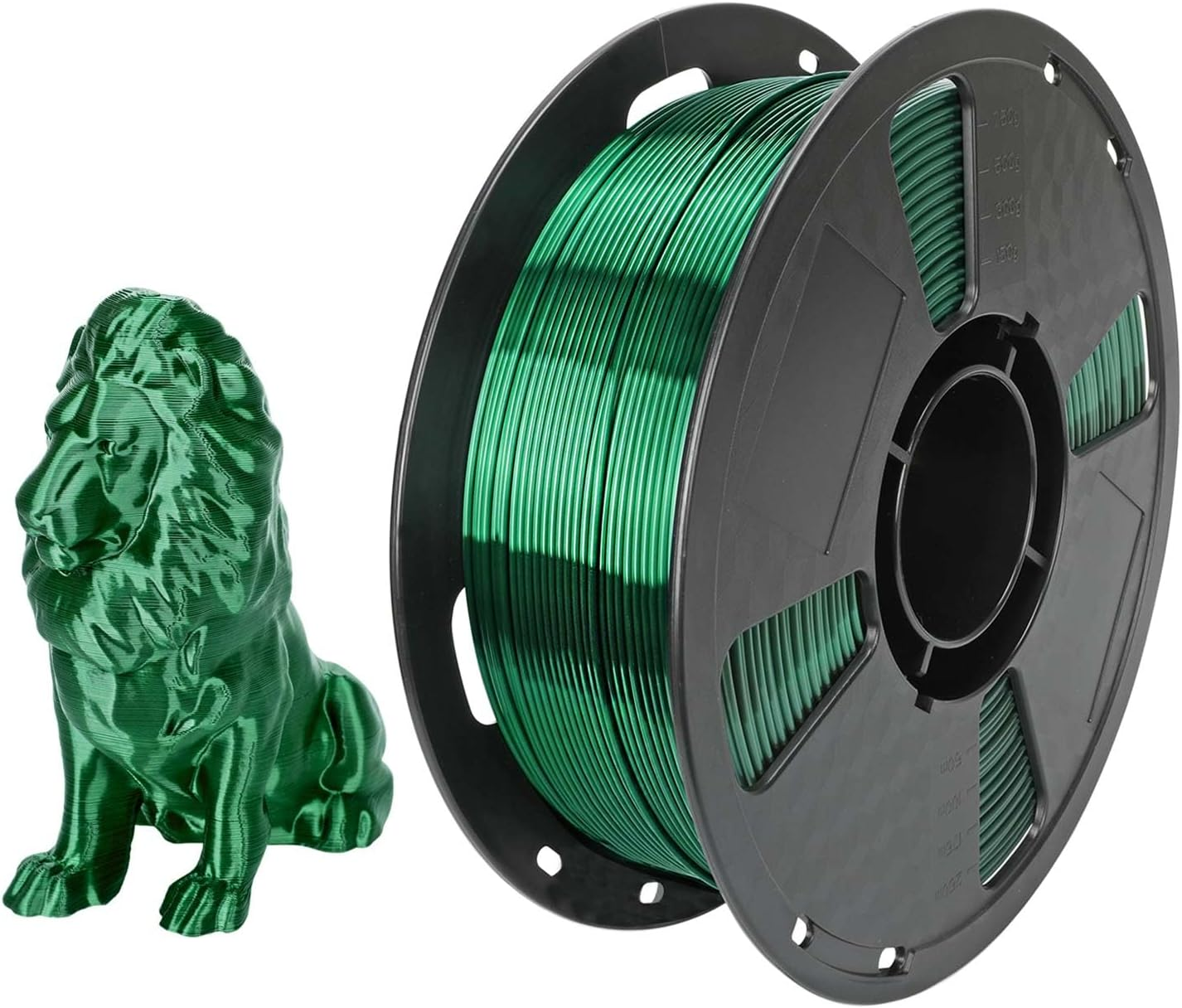 CC3D Silk Forest Green PLA Filament 1.75Mm 1KG 3D Printing Filament Silky Shiny Metallic 3D Printer Material FDM Christmas Green Color image number 3