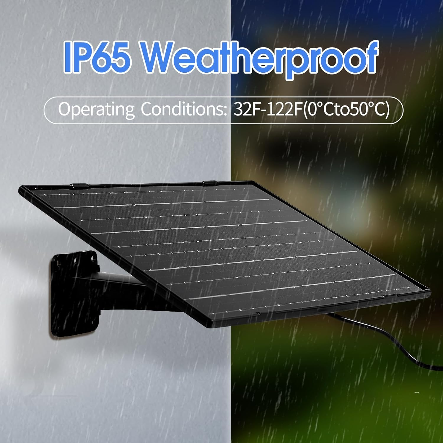 2Pack Solar Panel Charger Compatible with Eufycam 3/3C/2C/2C Pro/E40/E20/2/2 Pro/E/L20/L40/Solo/Solocam Spotlight, 6W 6V Solar Panel Compatible with Eufy Camera,Ip65 Waterproof image number 1