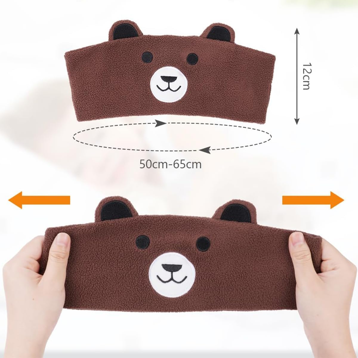 Enwye Bear Headphones with Headband, Soft Bluetooth Headset, Hifi Stereo Super Bass Music Headphones for Men and Women, Office, Napping, Travel, Workout image number 4