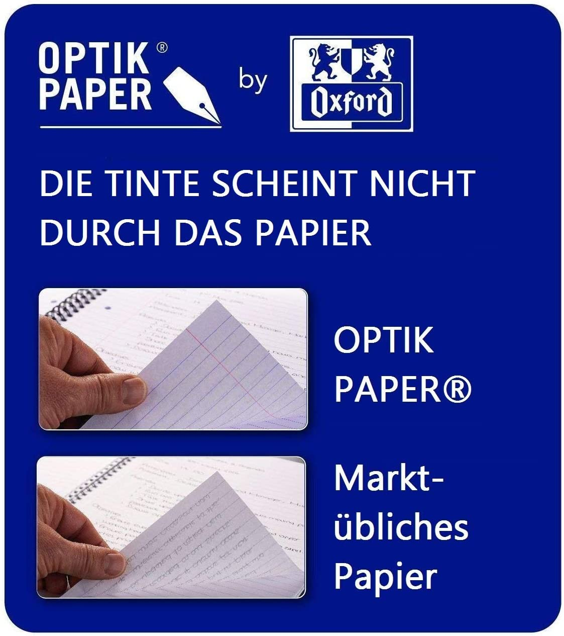 Oxford A4 Blank Letter Pad, 20 Ruling, 50 Sheets, Blue, Pack of 10 image number 2