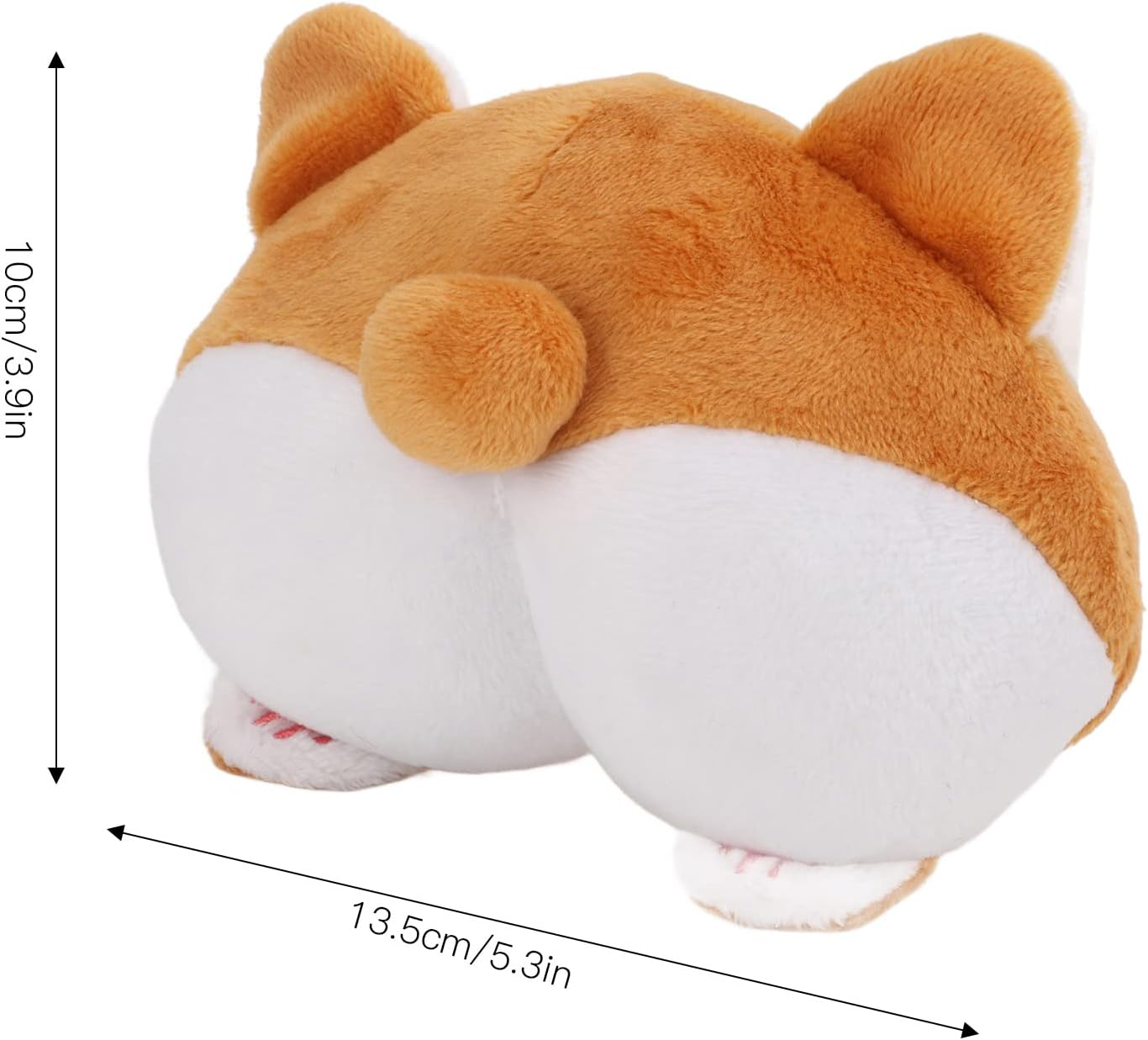 Plush Squeaky Dog Toys, Corgi Ass Plush Squeaky Toy Cleaning Teeth Pet Chew Toys, Attractive and Funny Puppy Squeaky Teething Toys for Small and Medium Sized Dogs image number 3