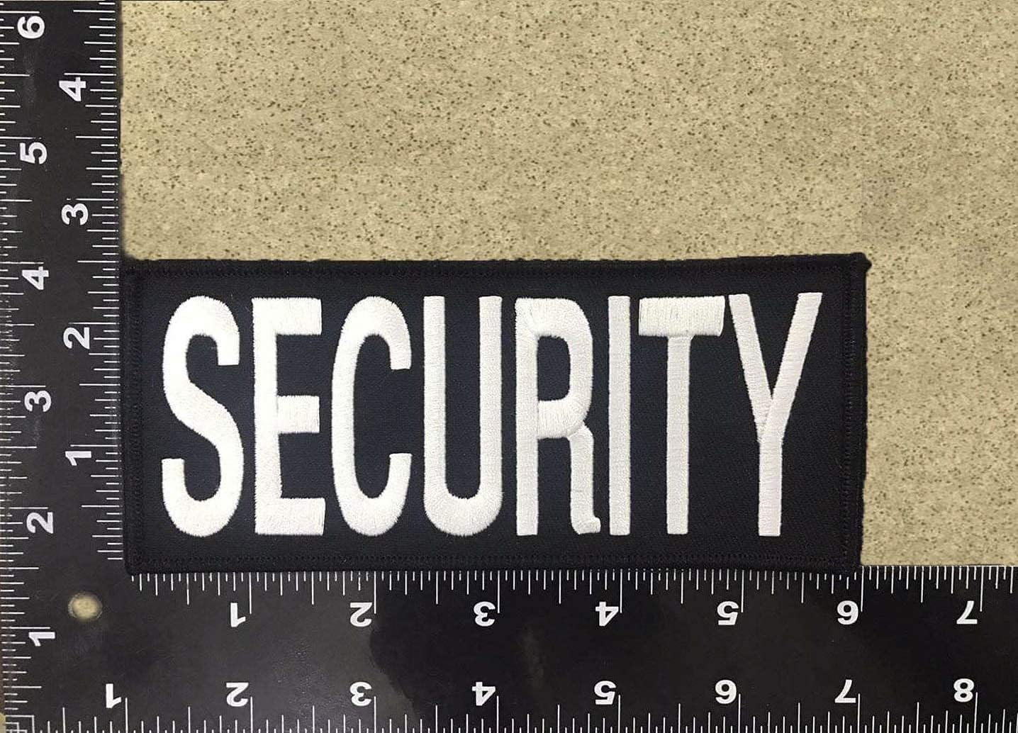 Regarmans 2Pcs Security Patches - Professional, Rectangular, Embroidered Letters - Black and White - Loop and Hook - 10.75" X 4", 5.75" X 2.5" image number 1