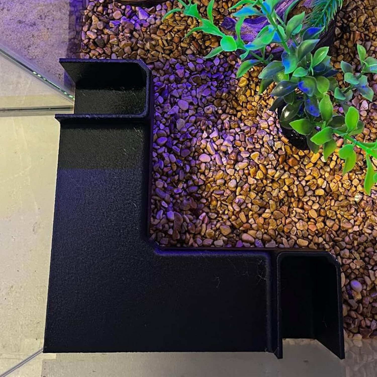 Betta Fish Tunnel - Cave, Compact Cover | 4.92X4.92X2.24In Safe Hide Space with Smooth Edges, Under-Gravel Aquarium Accessory for Catfish Rest Zone and Aquatic Tank Enrichment image number 6