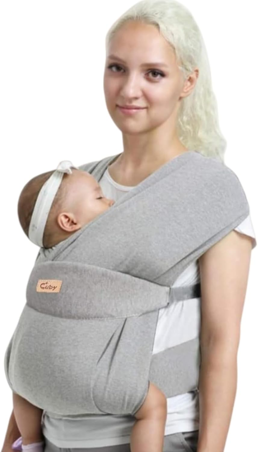 CUBY Ergonomic Easy Baby Carrier for Newborns to Toddlers,Baby Carrier Newborn to Toddler, 360 Degree Baby Wearing, Easy Breastfeeding, Protect the Shoulders (X-Dark Grey)