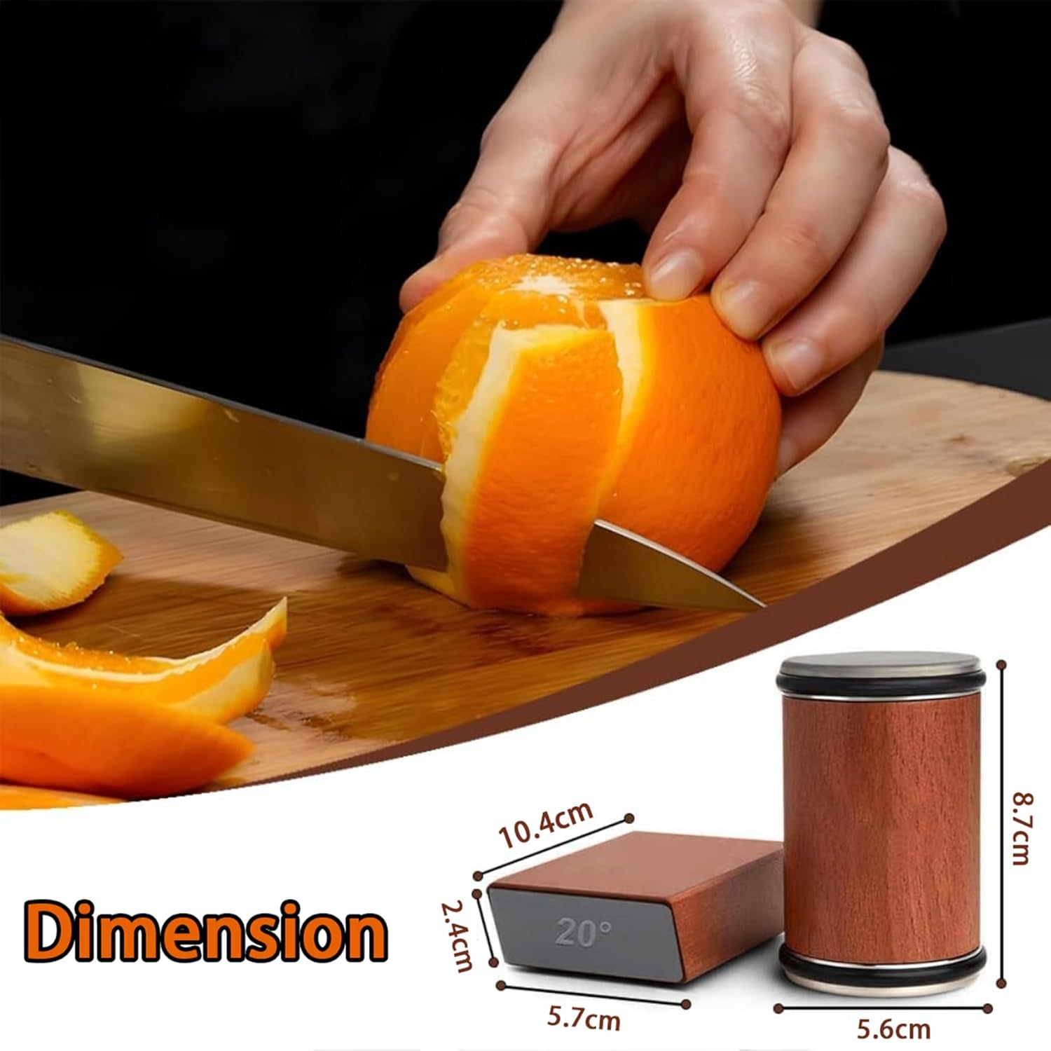 FORYUSE Rolling Knife Sharpener Set with Diamonds 400, 1000 & Ceramic 3000 Grit Discs, Tumbler Knife Sharpening Tool, 15 & 20 Degrees Magnetic Angle for Kitchen Knives, Chef'S Knife, Scissors image number 3