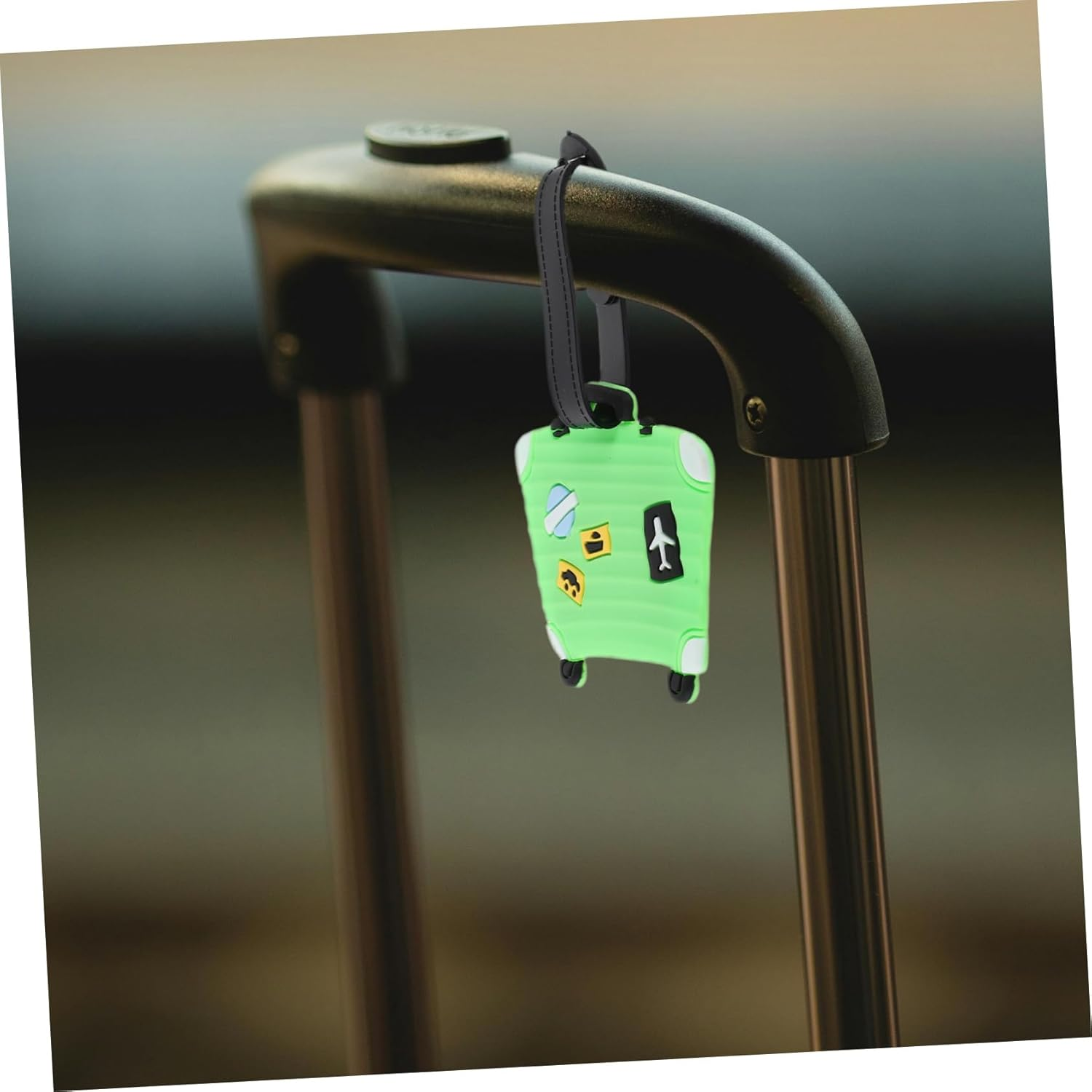 COSMEVIVI 4Pcs Silicone Cartoon Luggage Tag PVC Soft Travel Tags for Suitcase Cute Airplane Baggage Name Card Holder for Flights and Identification image number 3