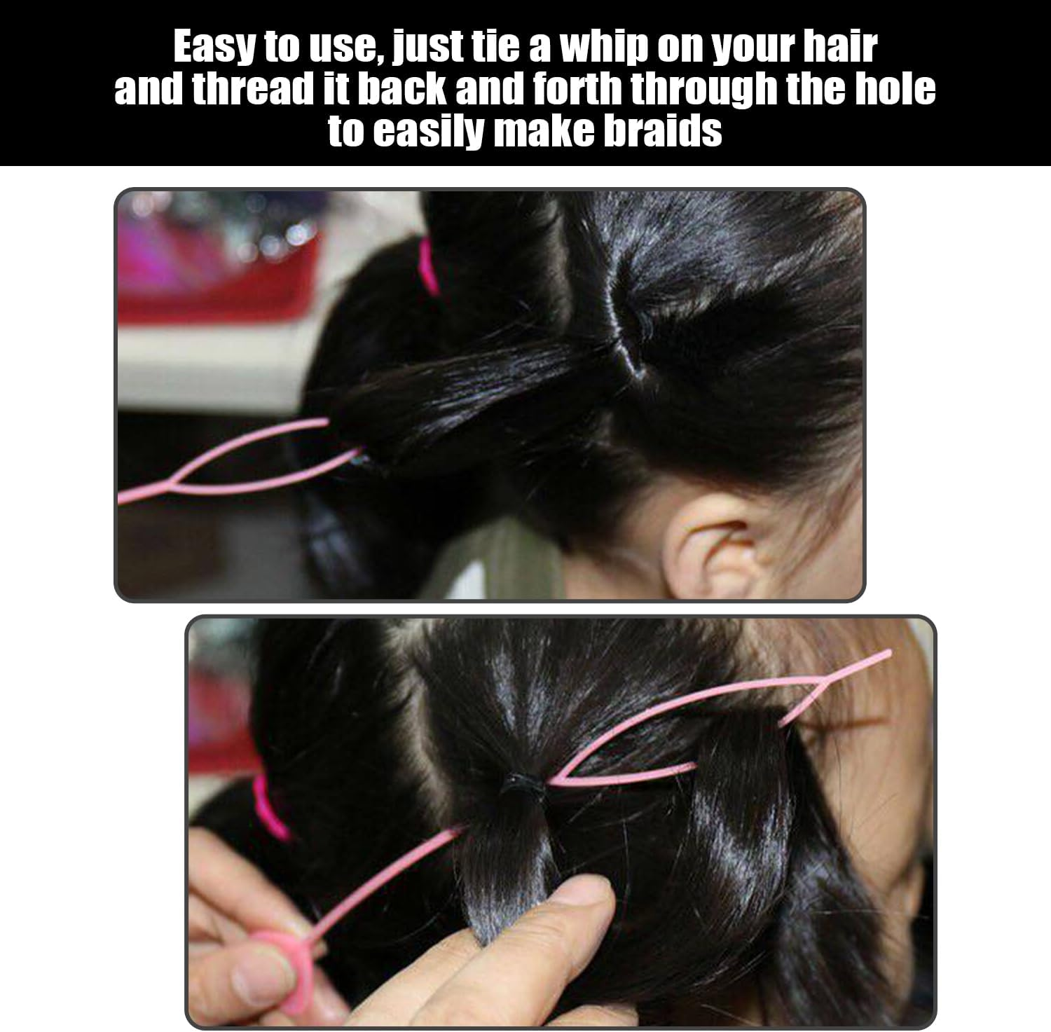 16 Pieces Love Hair Pullers 1 Pack Small Rubber Bands Braid Beads Gadgets Hair Tools Hair Braider Hair Styling Tools image number 5