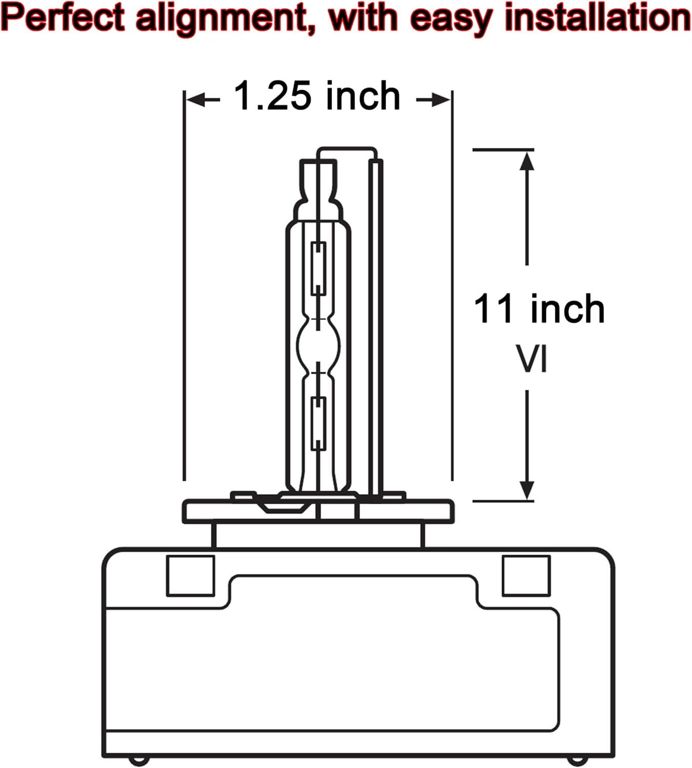 RUNEWAX High Performance D5S Xenon Headlight Replacement Genuine OEM HID Bulbs High Beam and Low Beam 6000K Daylight White 12V 35W Plug and Play, Pack of 2 image number 5