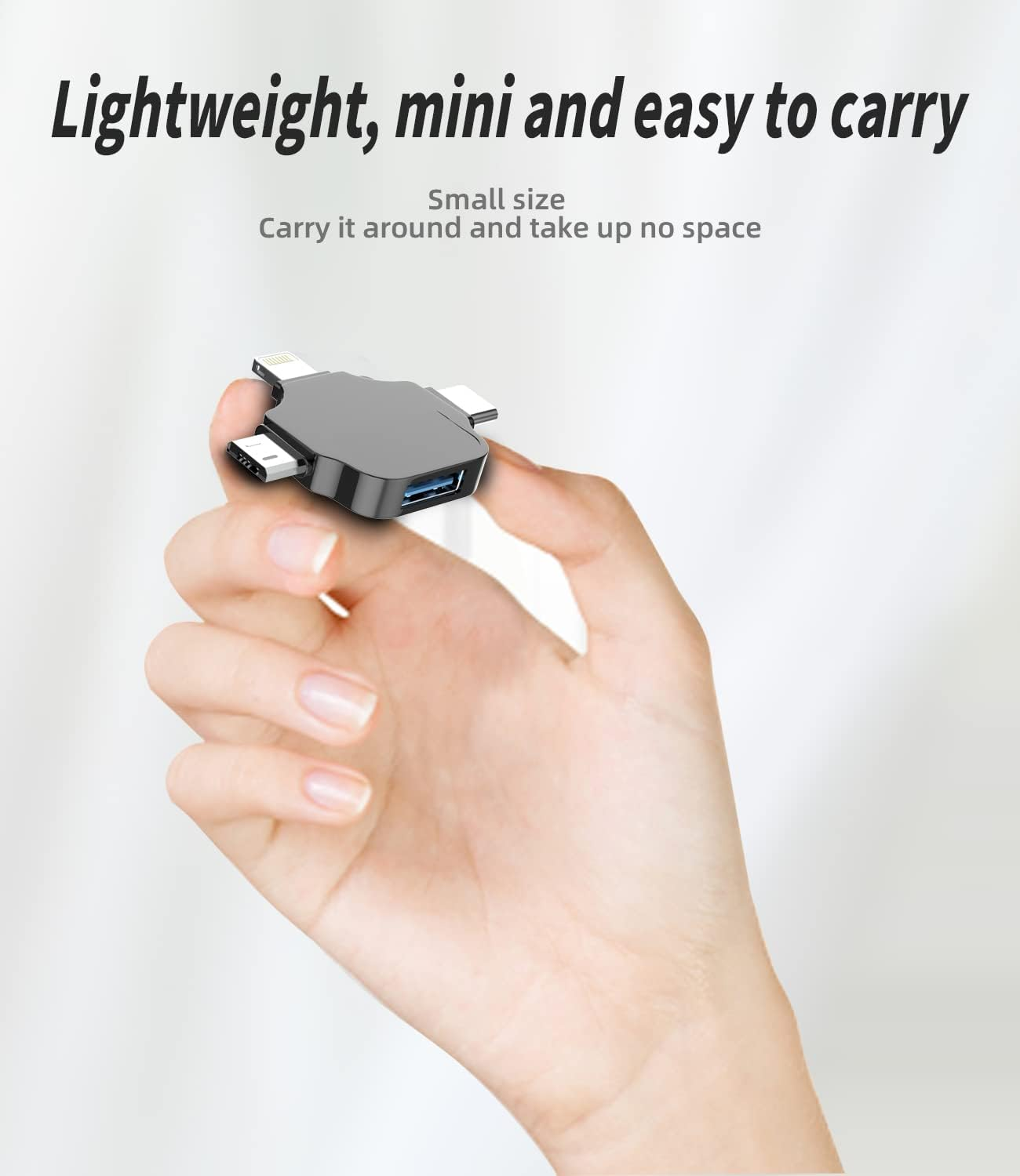 Lightning Male to USB Female Adapter for Apple for Iphone15 Pro Max plus for Ipad OTG Cable Micro Type C Android Thunderbolt 3 Port Adaptador Conector Micro USB C Camera,Flash Drive,Mouse,Keyboard image number 3