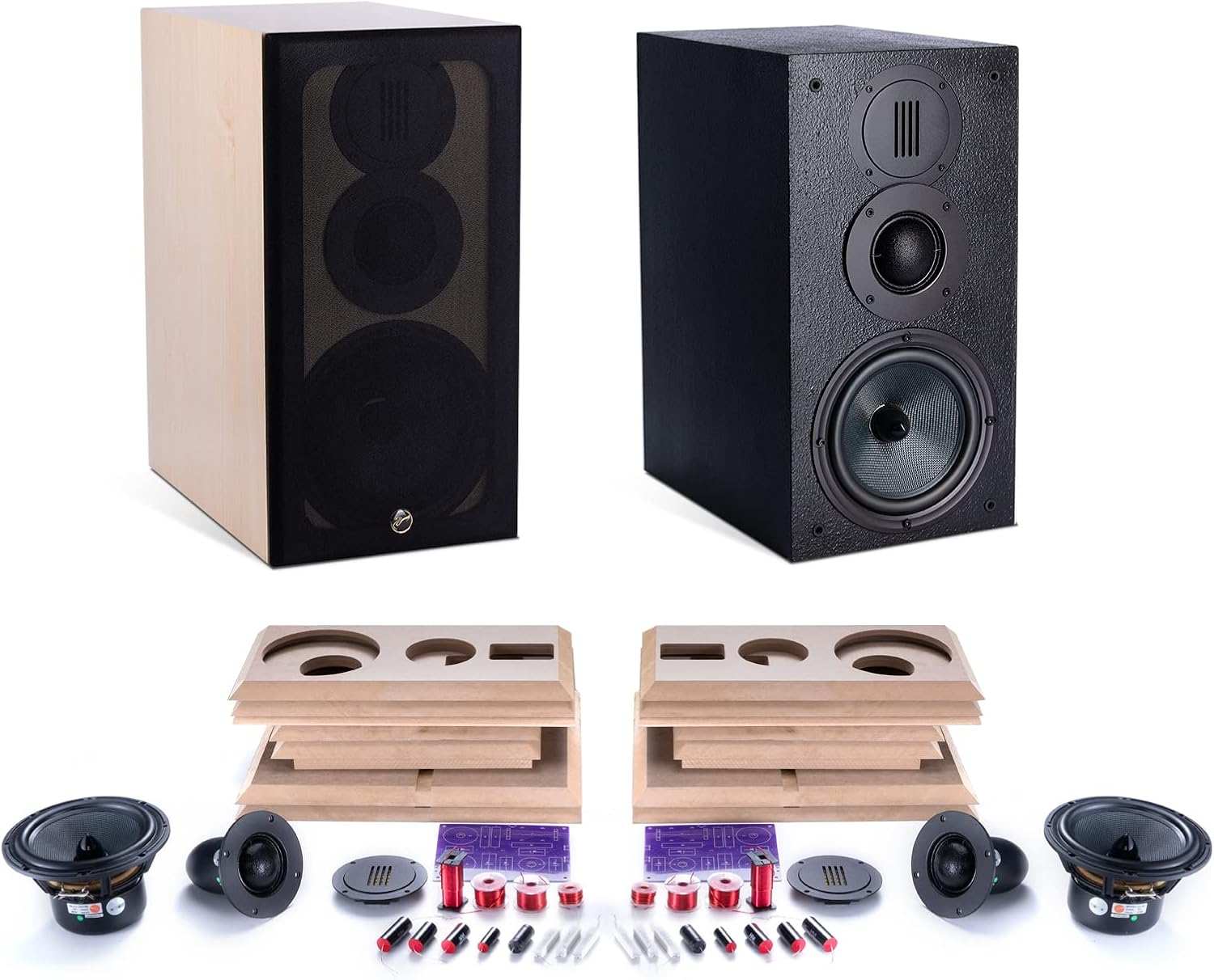 Hivi-Swans DIY 3.1A - 3.1 Passive Bookshelf Speakers - Near-Field Speakers - DIY Speaker Kit - Pair - Black image number 4