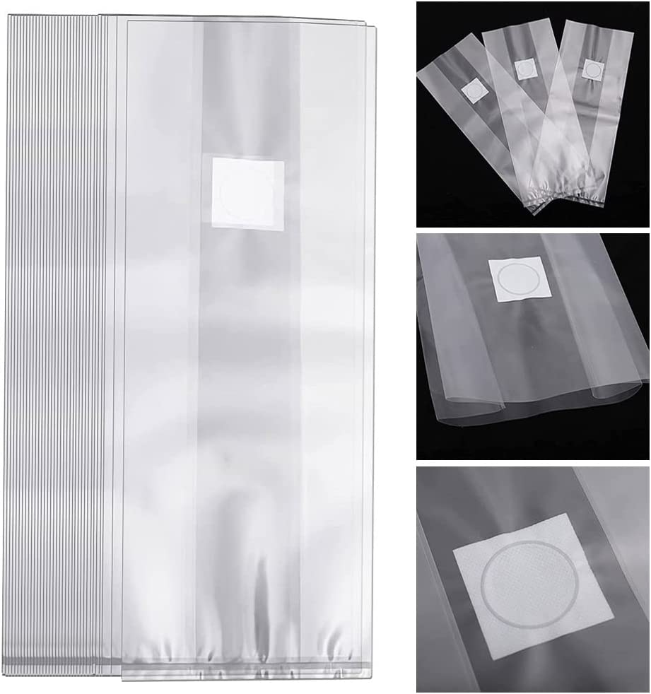 100Pcs Mushroom Grow Bags Grains Spawn Substrate High Temp Pre Sealable Square Bag AU image number 4