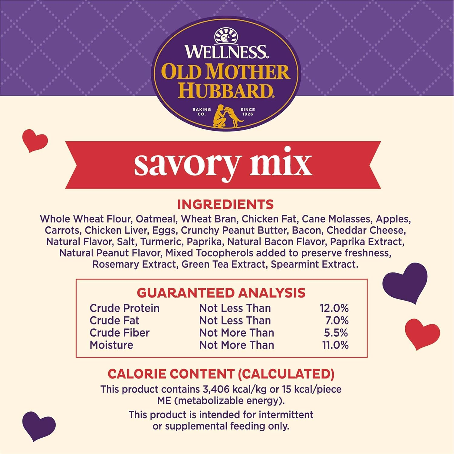 Old Mother Hubbard Wellness Savory Mix Dog Biscuits, Natural, Training Treats, Mini Size, (20 Ounce Bag) image number 2