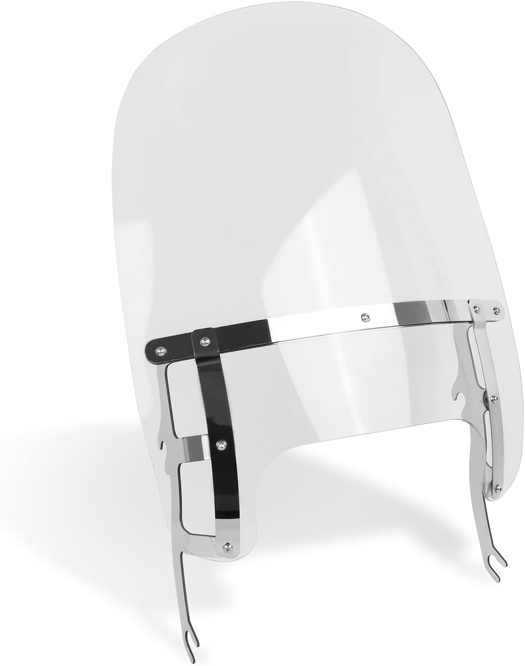 19" Motorcycle Windscreen Windshield Compatible with Harley Fat Boy FLFB FLFBS 2018-2023 PC Windscreen Double Bubble (Chrome, 19 Inch)