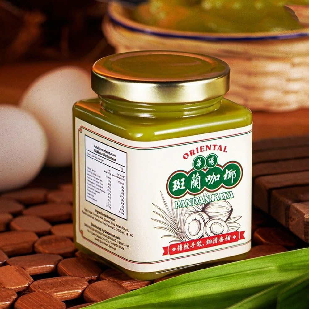 Oriental Kopi Pandan Kaya Cocounut Pandan Jam Spread Traditional Pandan Flavour Smooth Delightful Halal Certified for Bread Toast 270G - Pandan image number 2