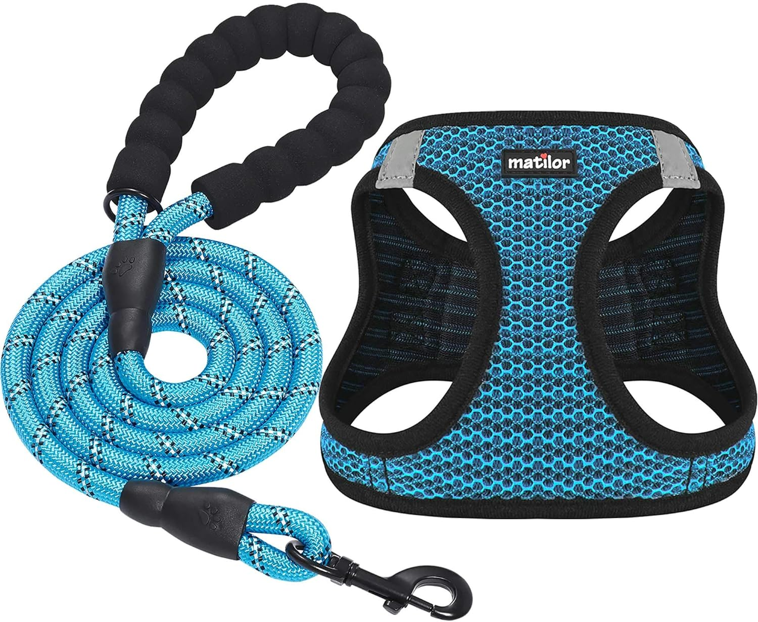 Matilor 2 Packs Dog Harness Step-In Breathable Puppy Cat Dog Vest Harnesses for Small Medium Dogs