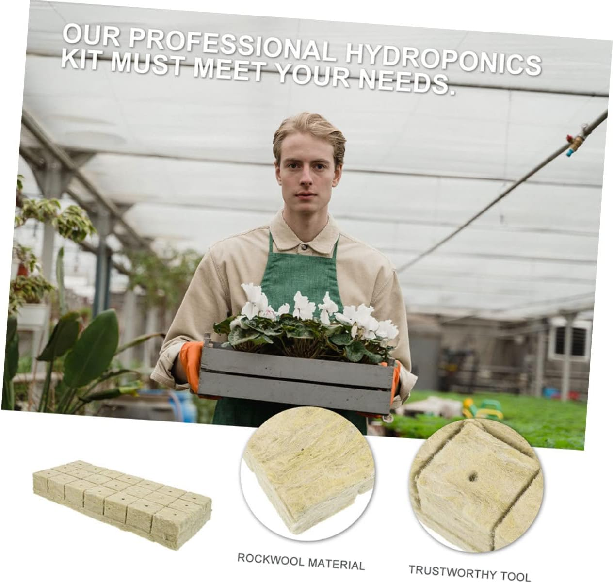 NOLITOY 42Pcs Matrix Tampon Grow Cubes for Soilless Cultivation for Nursery Block Planting Supplies for Hydroponics and Seedling Gardening image number 4