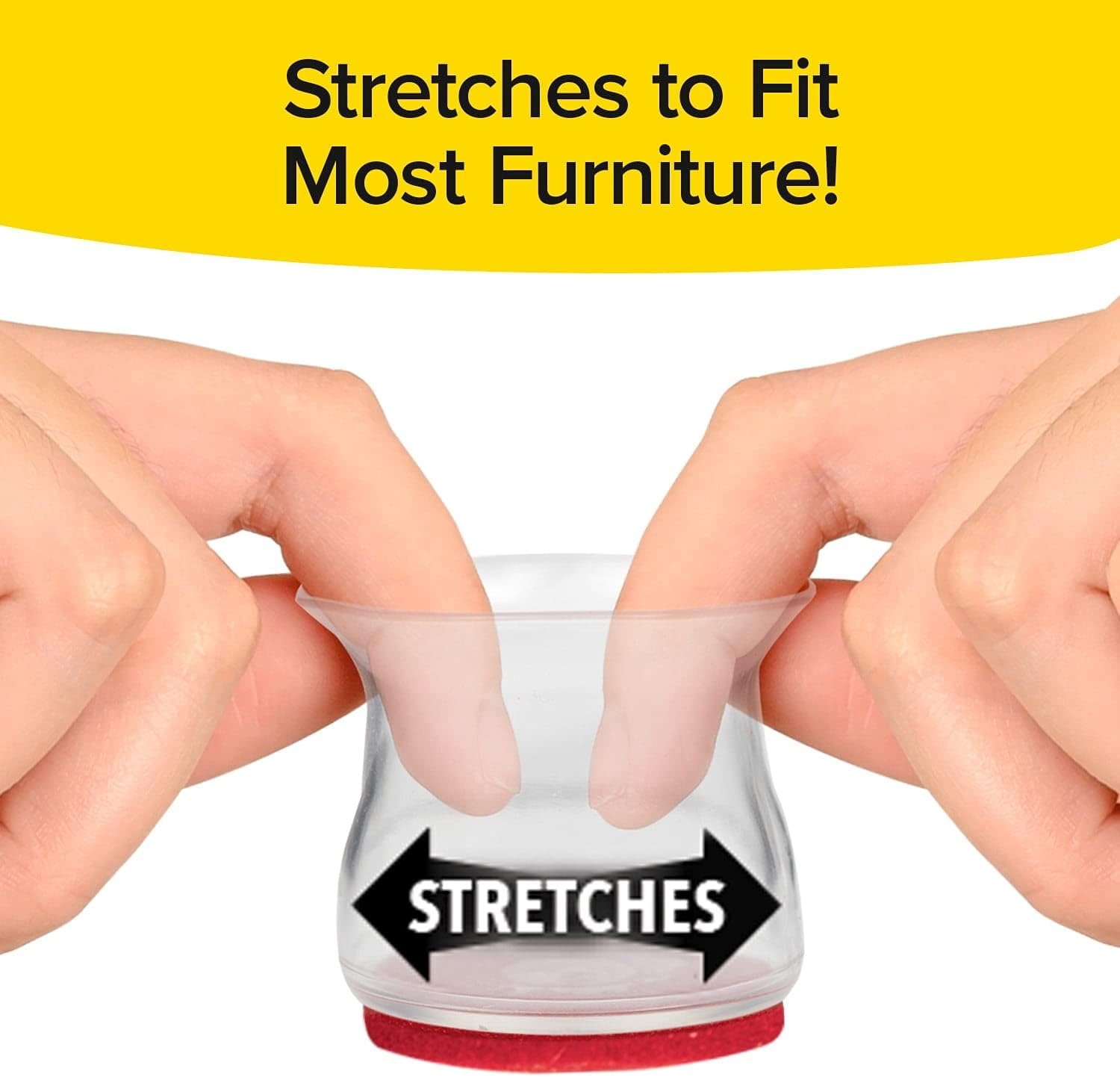 Bulbhead Ruby Sliders as Seen on TV by - Red Means They&rsquo;Re Authentic - Premium Chair Covers Protect Hardwood & Tile Floors from Scratching - Fits Most Furniture Leg Sizes & Shapes - 8 Pack image number 5