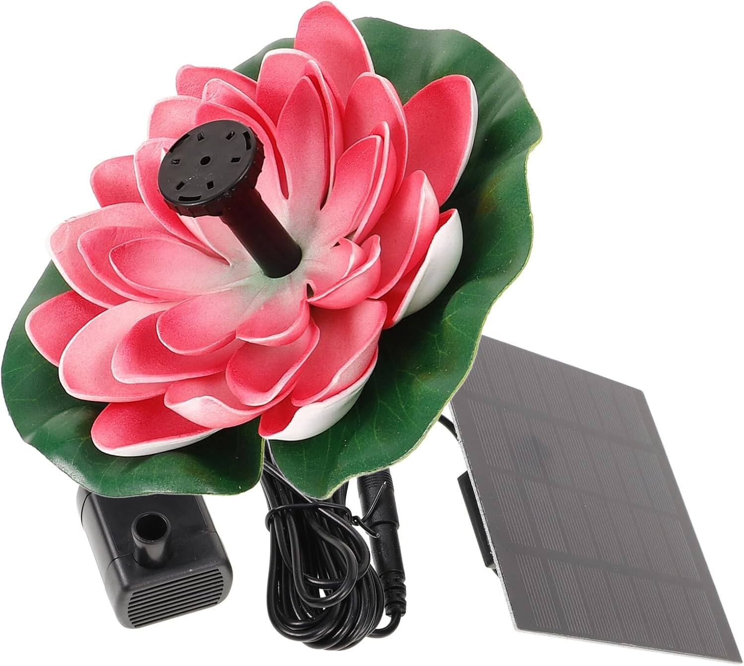 Solar-Powered Floating Lotus Landscape Fountain for Outdoor Garden Pools and Ponds Compact Design for Easy Installation and Decorative Water Features image number 4
