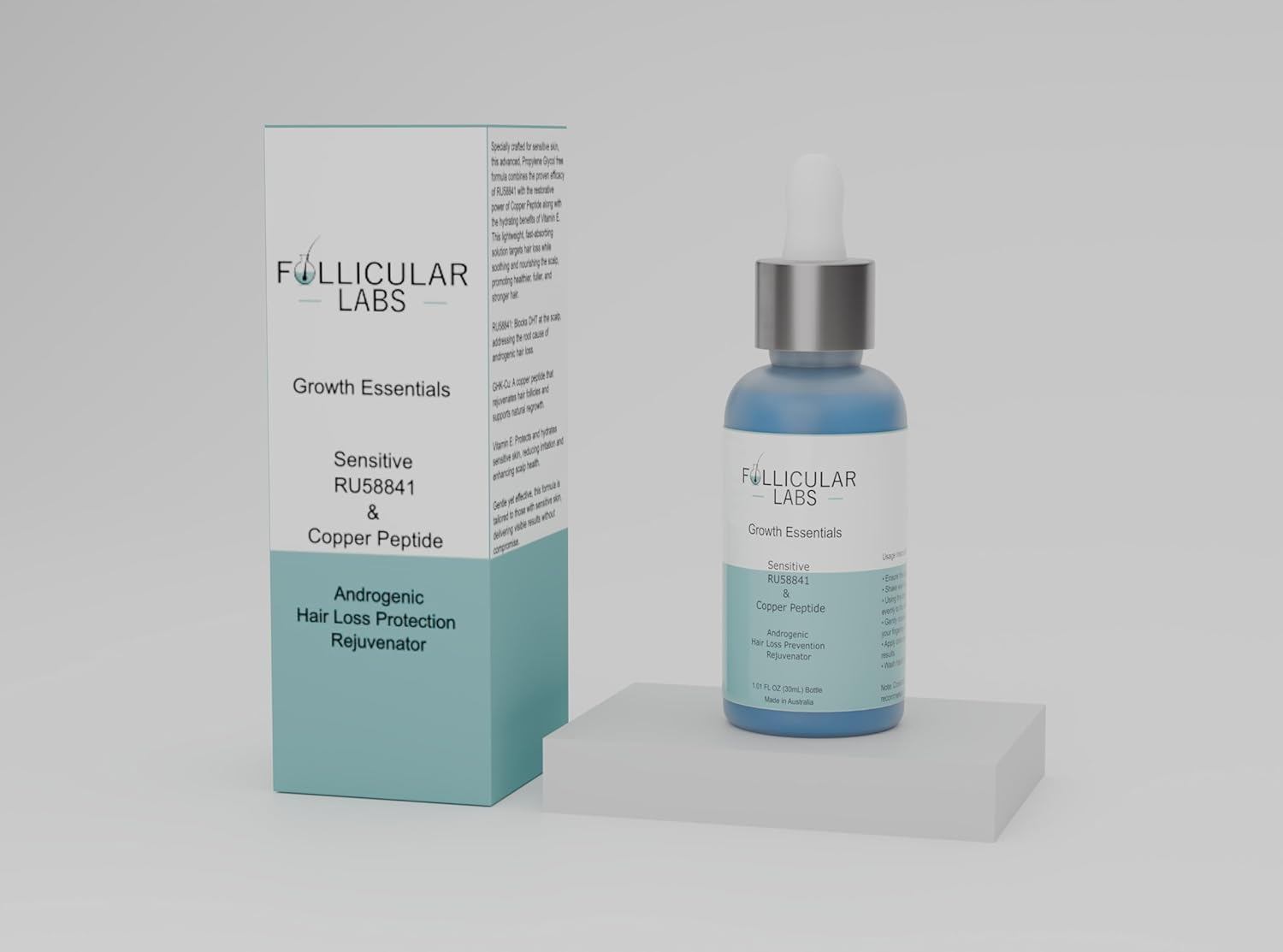 5% RU58841 DHT Blocker & Ghk-Cu Hair Loss Prevention and Growth Treatment for Sensitive Skin and Hydration image number 5