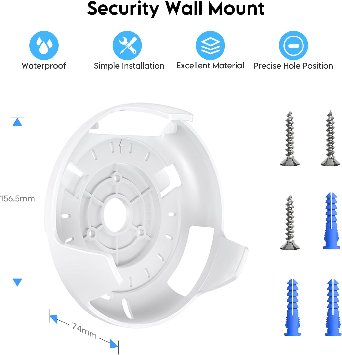 XLTTYWL Deco Wifi 7 Wall Mount Kit, Deco BE23/BE25/BE3600/BE5000 Router Mount Bracket Optimize Space&Cable Management for TP Decos 7 Dual-Band Wifi 7 Mesh Wi-Fi System (White, 3 Pack) image number 6
