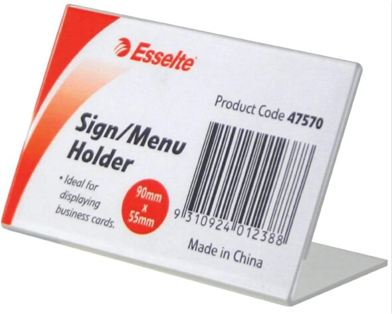 ESSELTE 47563 Sign,Menu Holder Slanted L,S A4,Clear image number 2