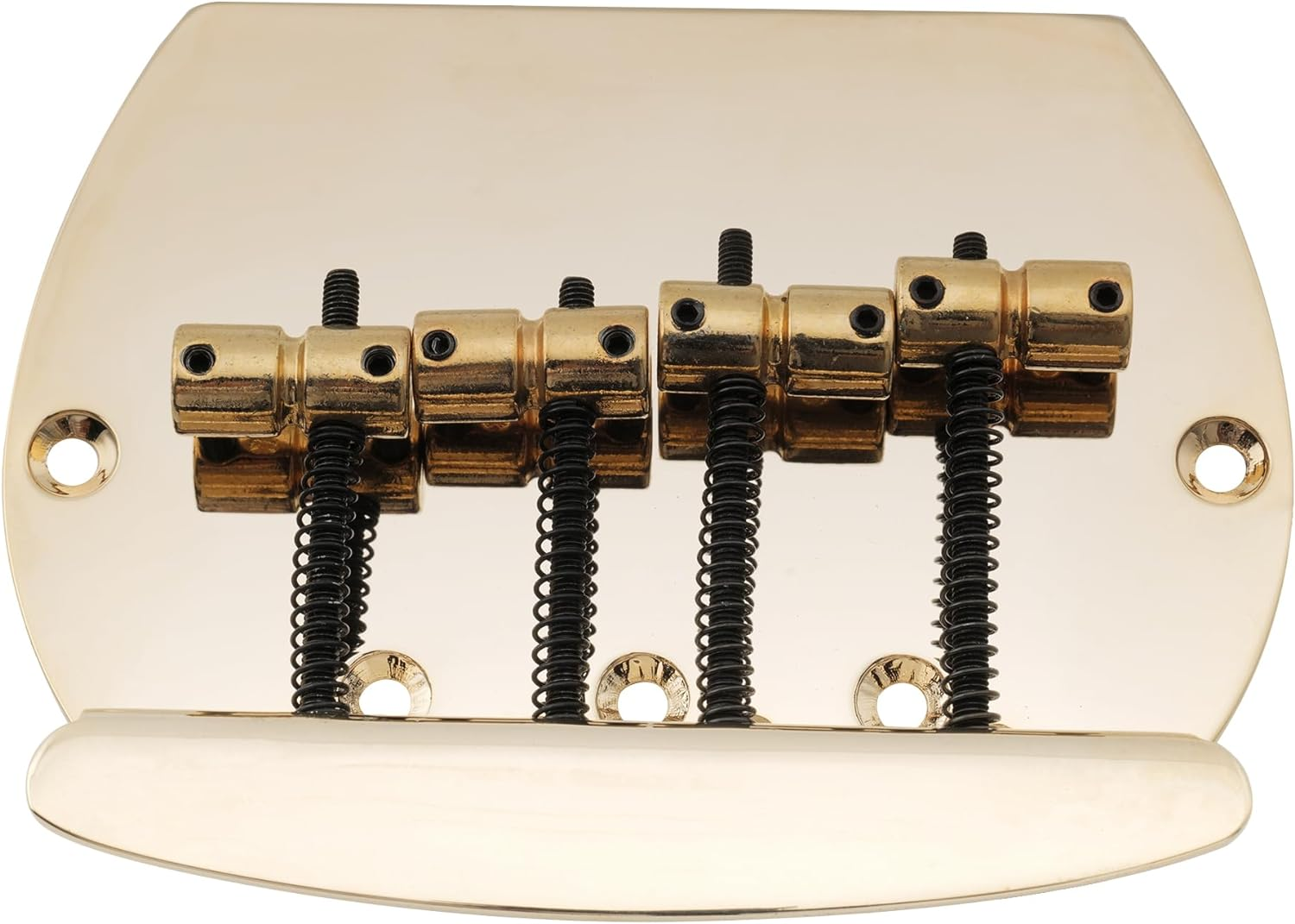Musiclily Pro 57Mm(2-1/4 Inch) Dual Load 4-String Bass Bridge for Music Man Style Bass, Chrome