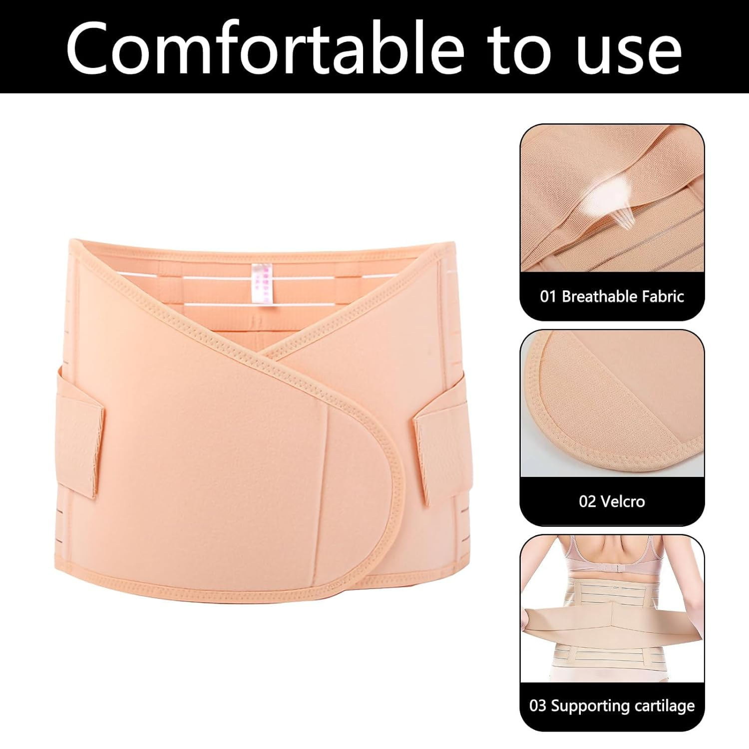 Yxvyxymyxxg​ Support Belt & Band - Ultra Soft, Lightweight Design for Gentle Abdominal Support, Reduces Back & Hip Pressure, Easy to Wear image number 1