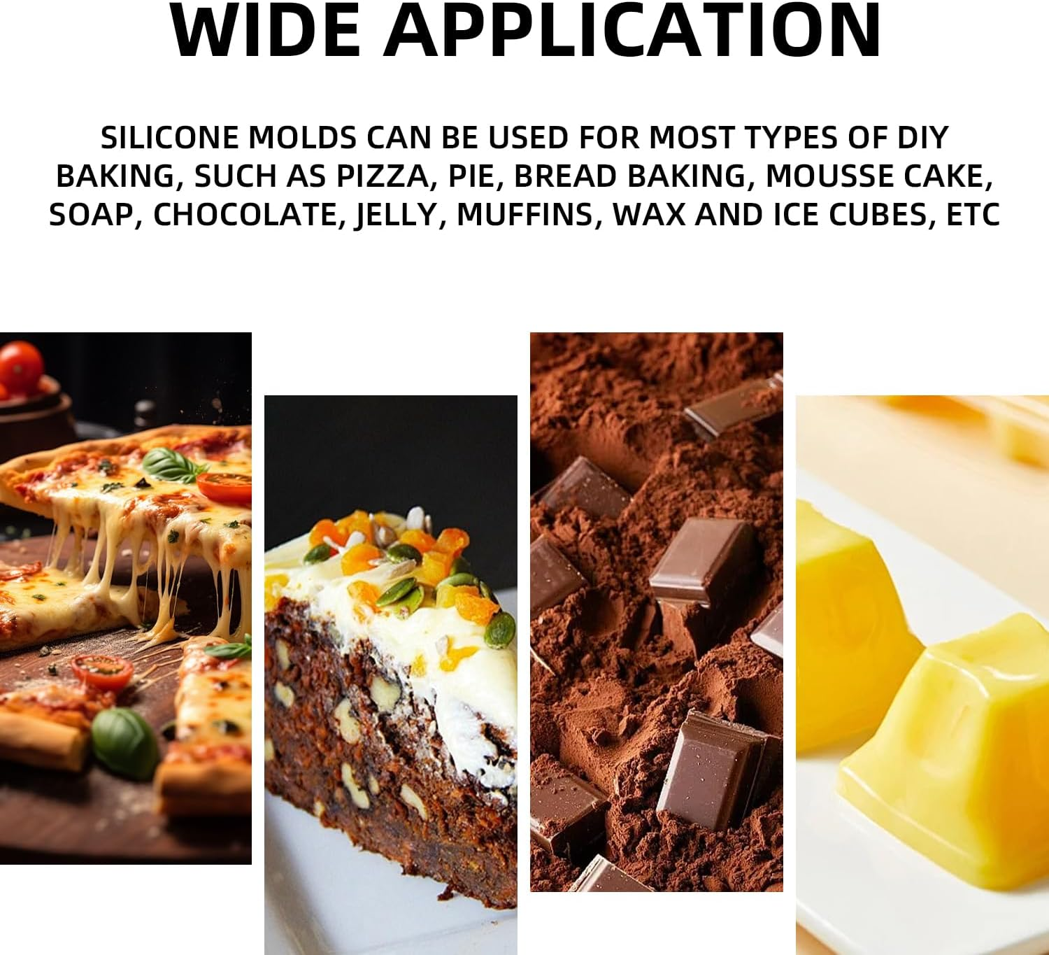 Lyfengdeam Bakeware Molds Cake Pan Silicone Cake Mold Pudding Triangle Cakes Mould Muffin Baking Tools Fondant Cake Molds 8 Silicone Baking Mold Non-Stick Bakeware Pan Baking Gadget