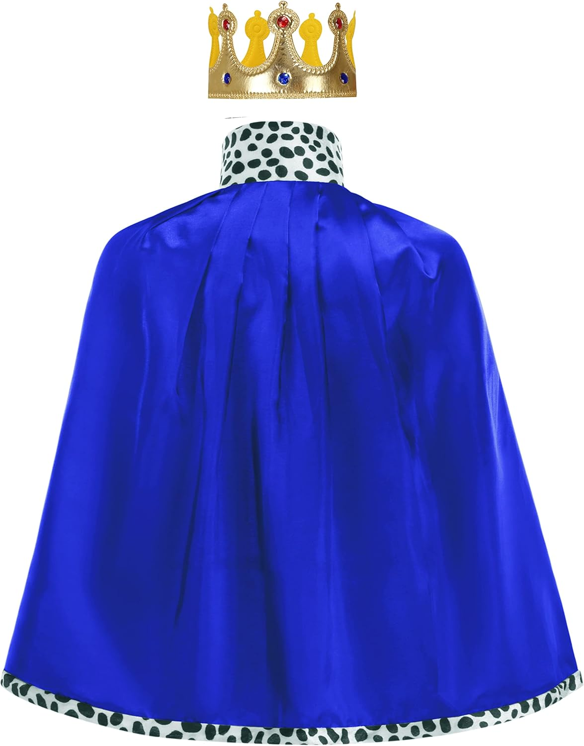 Yolsun Kids King Costume Cape with Crown Halloween King Costume Cape for Child image number 5