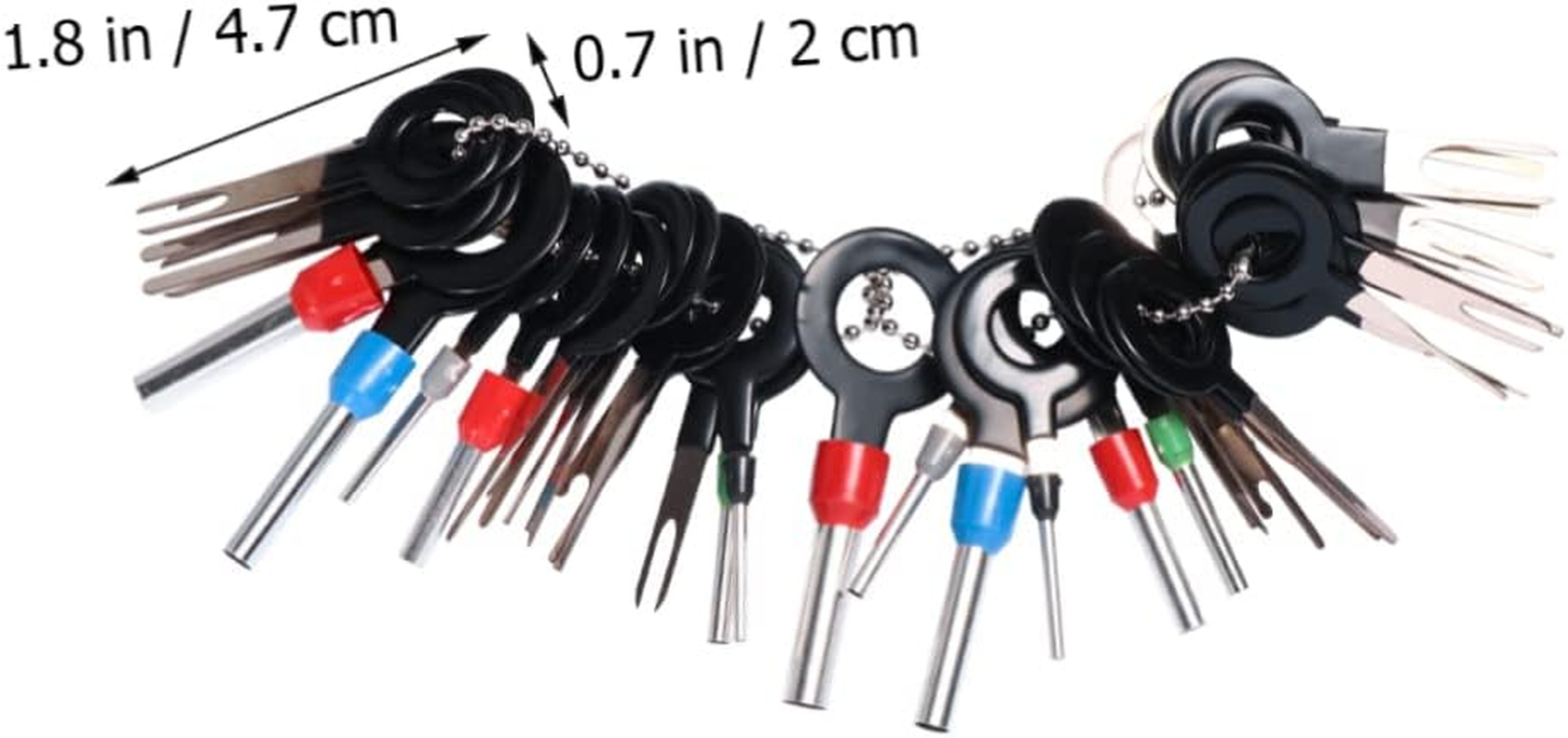 CHILDWEET 39Pcs Car Terminal Connector Pin Release Puller Extraction Tool Set with Plastic Handles for Automotive Electrical Wiring Repair Random Style