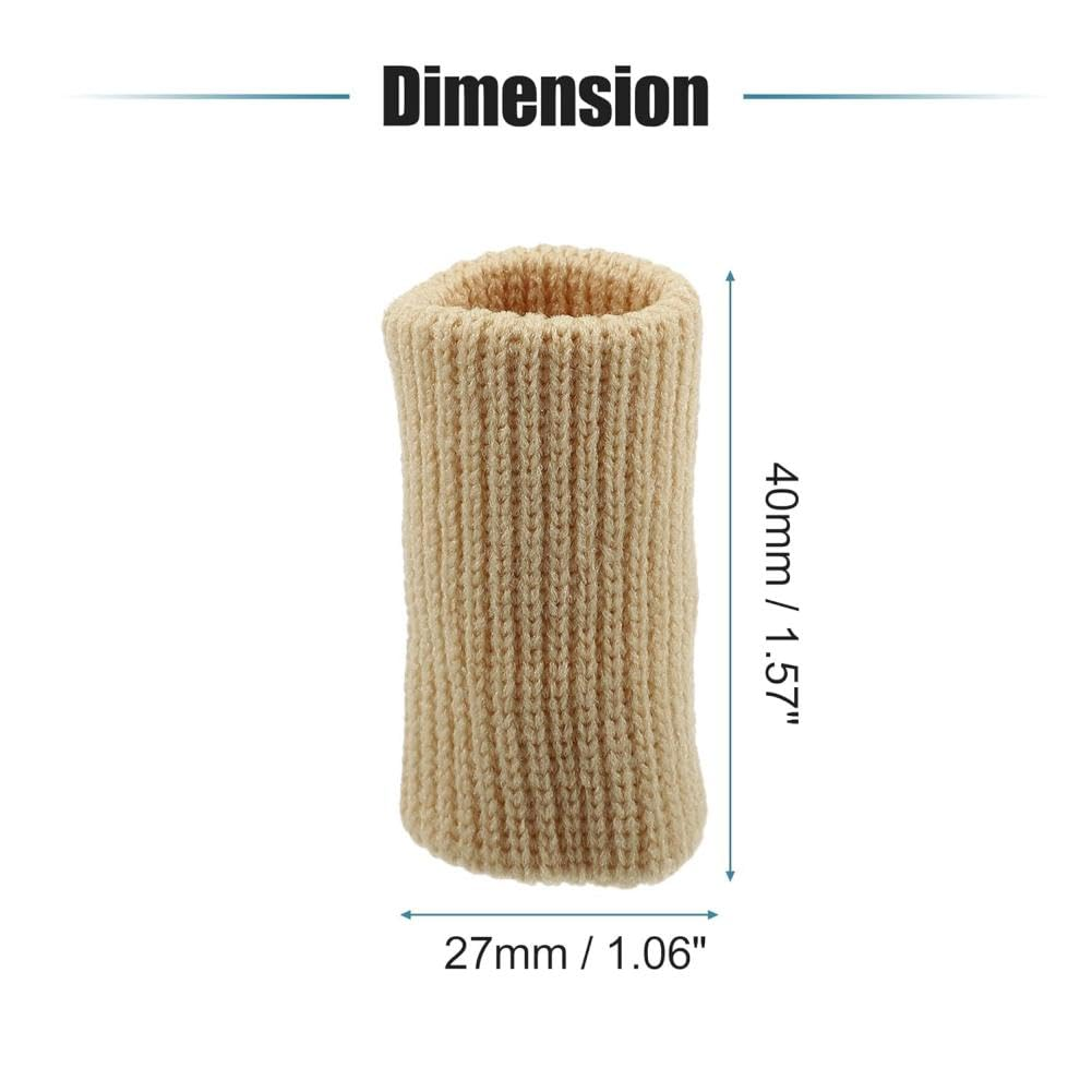 10 Pcs Breathable Finger Sleeves, Thumb Splint Brace Support Protector Breathable Elastic Finger Tape for Sports Basketball Baseball Joint Protection