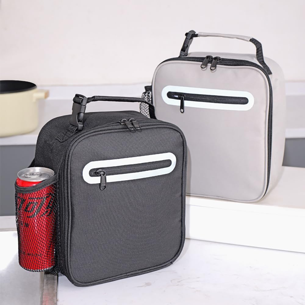 Tongke Reusable Lunch Bag, Insulated Lunch Box,Tough & Spacious Adults Cooler Bento Box (Gary) image number 3
