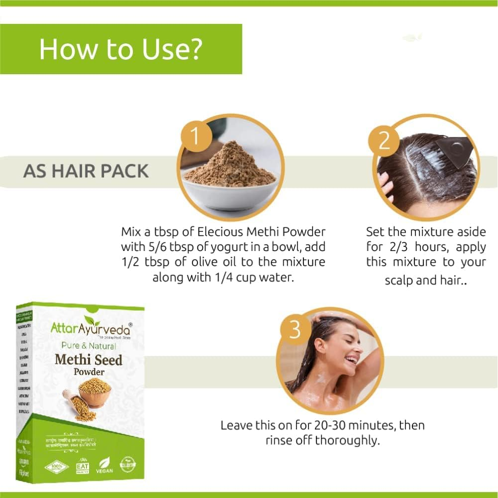 Roti Attar Ayurveda Methi Powder for Hair Growth 400G