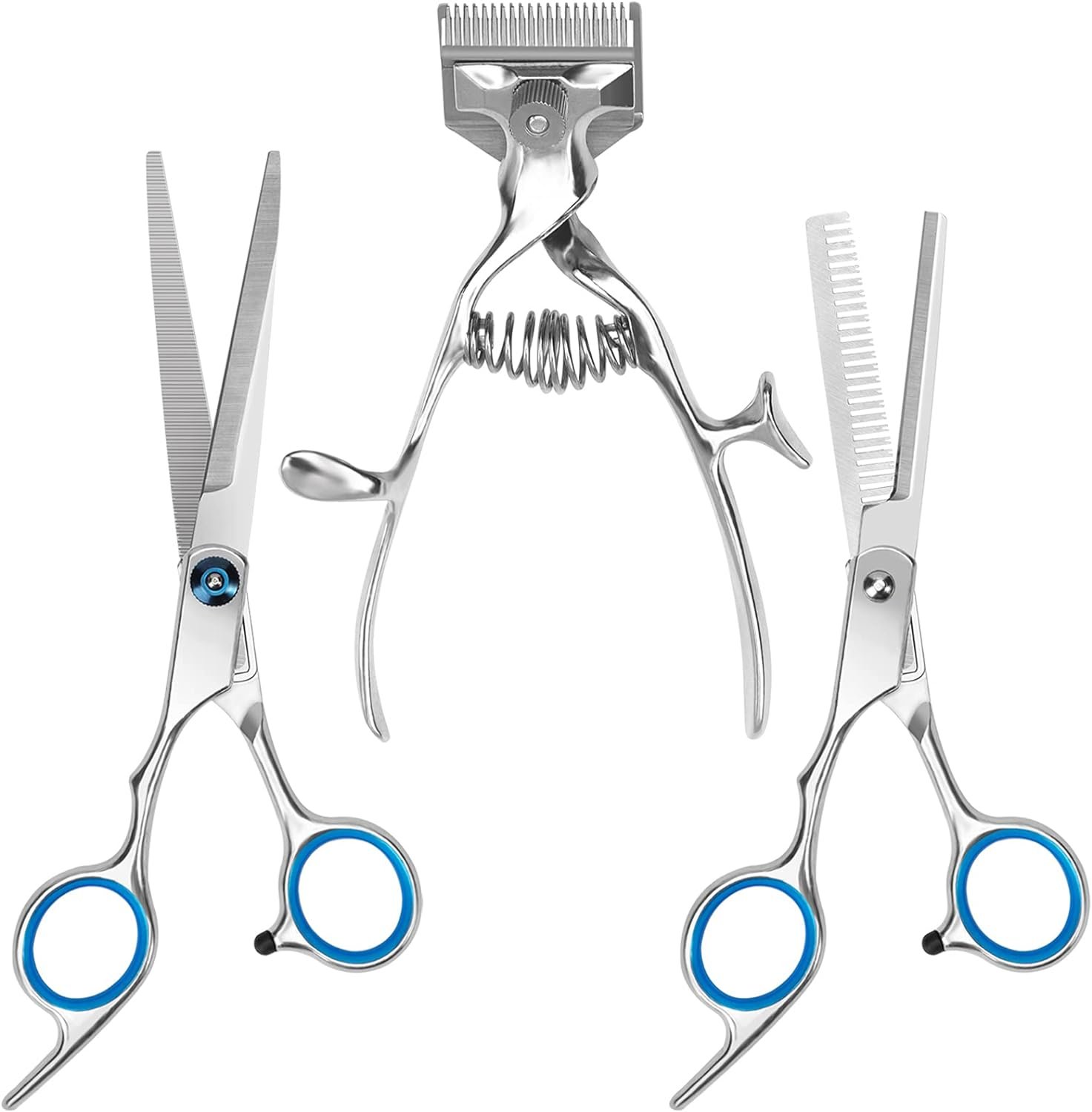 Manual Clippers Haircut Old Fashion Hand Hair Clipper with 2 Hair Cutting Scissors,Portable Hand Push Haircut Low Noise Non-Electric Hair Cutter for Hair Removal