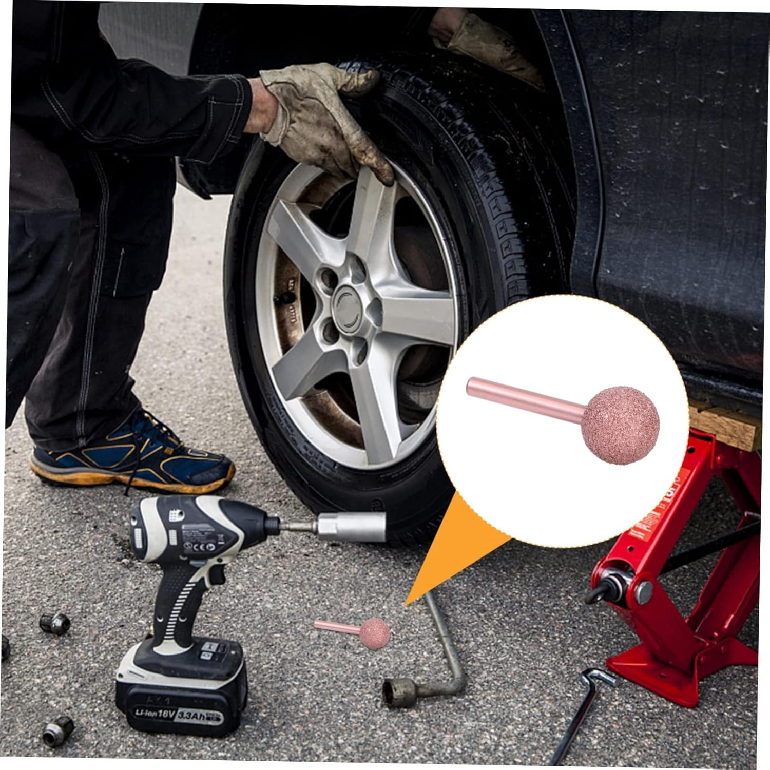 MOLUCKFU Wear-Resistant Tungsten Steel Alloy Grinding Wheel Head Wheel Repair Tool image number 1