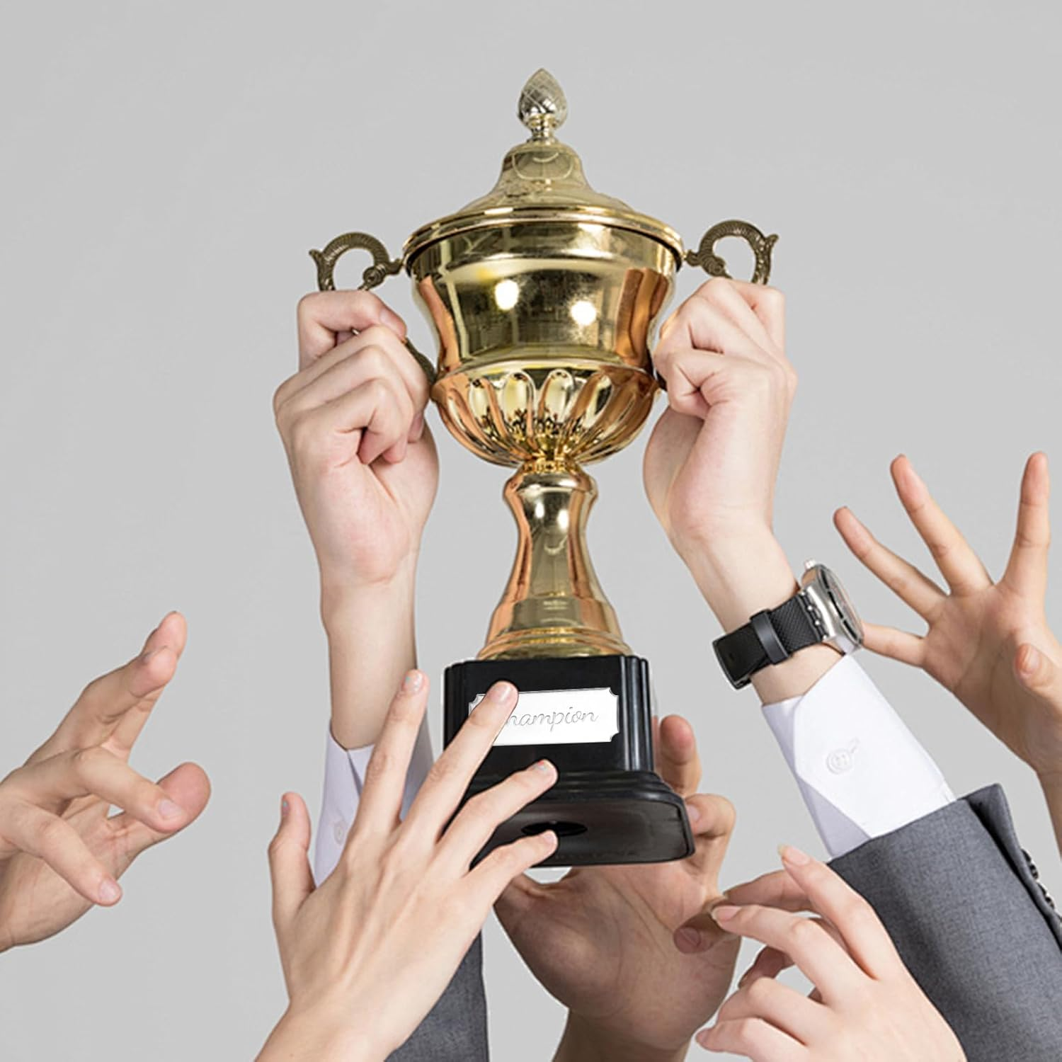 30 Pack Name Plates with Adhesive Backing, Laser Engraving Blanks, Metal Aluminum Personalized Trophy Plate Engraved Plaque Custom Name Tag, 3'' X 1'', Silver image number 1