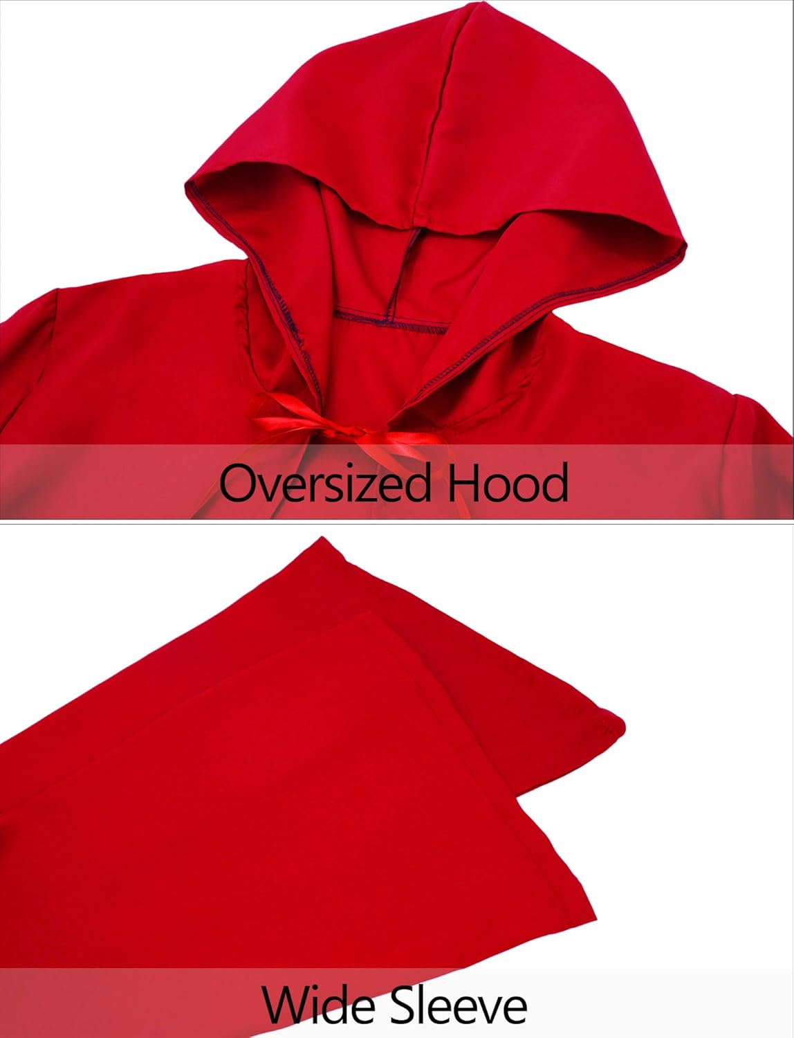 FEOYA Medieval Hooded Cloak for Men Renaissance Knight Wizard Cape Robe Halloween Masquerade Cosplay Costume image number 3