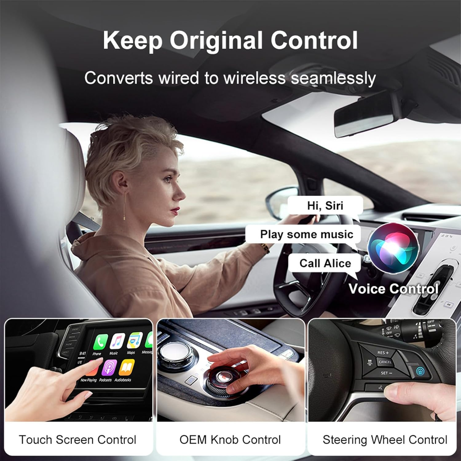 Gdsanlian Wireless Carplay Adapter, Converts Wired Carplay to Mini Wireless Carplay Adapter for Iphone, for Cars Manufactured in 2015 and Later, Compatible with Apple Iphone Ios 10+ &Android 11+ image number 5