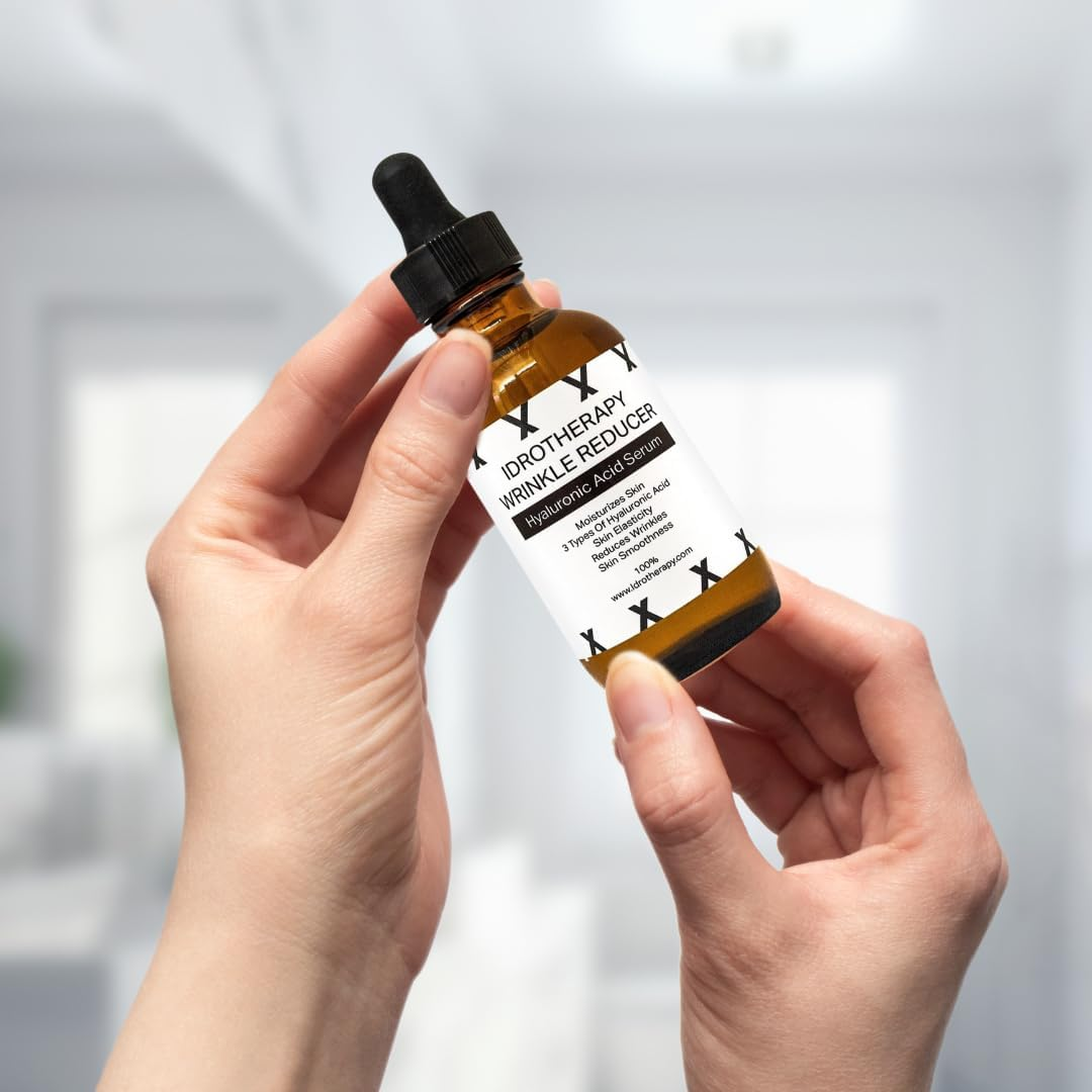 Idrotherapy Face Serum Moisturizer for Women, Hyaluronic Serum with 3 Types of Hyaluronic Acid, Argan Oil & Vitamin E, Hydrating Serum for Face (2Fl.Oz/60Ml) image number 5