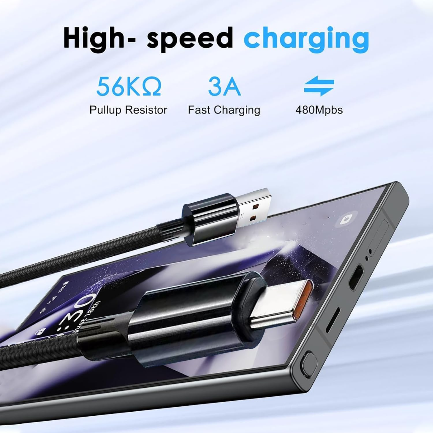 USB to USB C Cable (1 M), 2-Pack USB a to Type C Charger Cord Fast Charging for Iphone 17/16/15 Samsung Galaxy S25 S24 S23 S22 S21 S20 Ultra S10, Moto, Pixel, Xiaomi image number 6