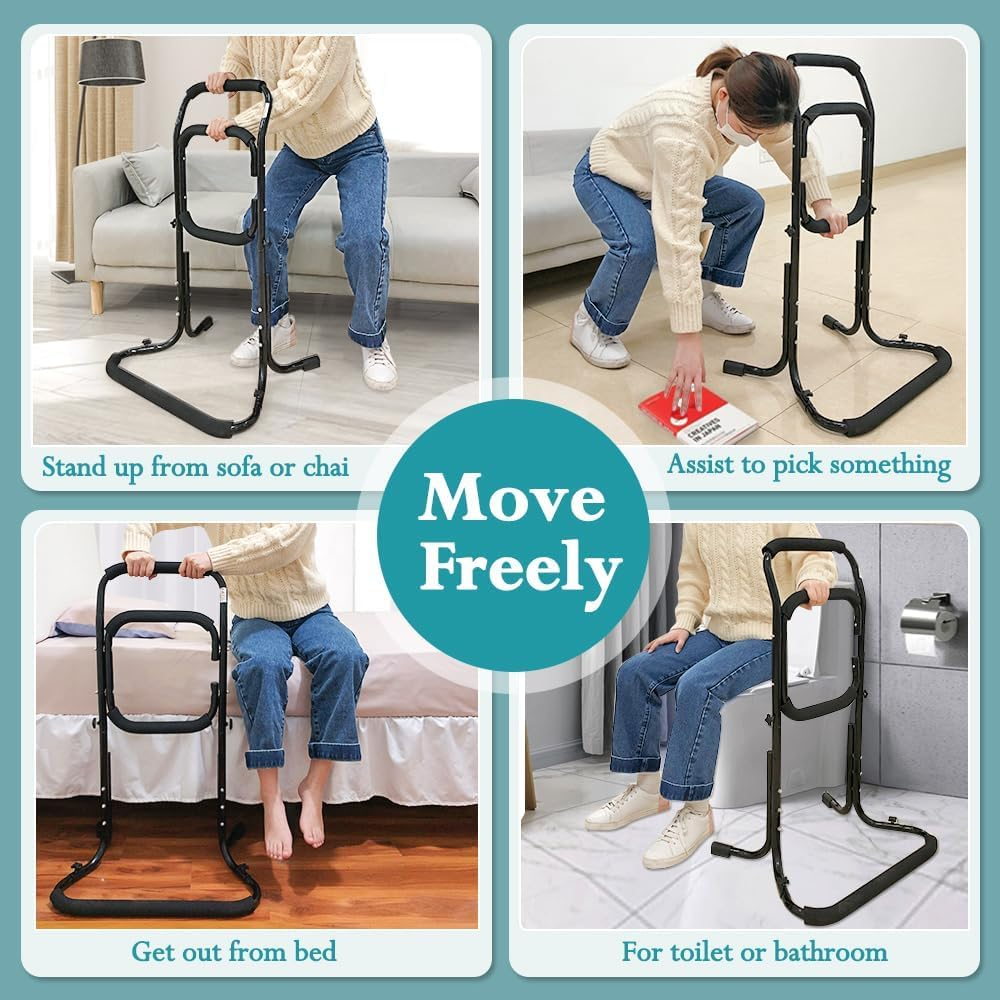 Chair Lift Assist Devices for Seniors Bed Side Rails for Elderly Adults Sit to Stand Lift Standing Aids Supports Grab Bar Help Patient Stand up & Mobility in Front of the Couch, Recliner Chair, Toilet image number 3