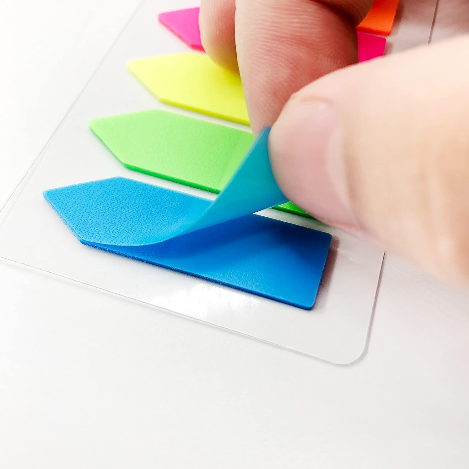 VANRA 960 Pieces Sticky Index Tabs Page Markers Flags Sticker Colored Page Notes Writable Labels for Bookmarks, 6 Sets (Arrow Flags, 8 Colors) image number 1