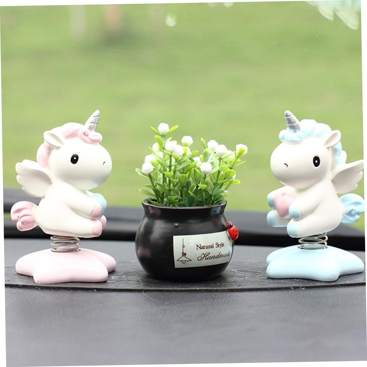 Abaodam Unicorn Ornaments Shaking Head Desktop Decoration Car Dashboard Accessory Home Products image number 4