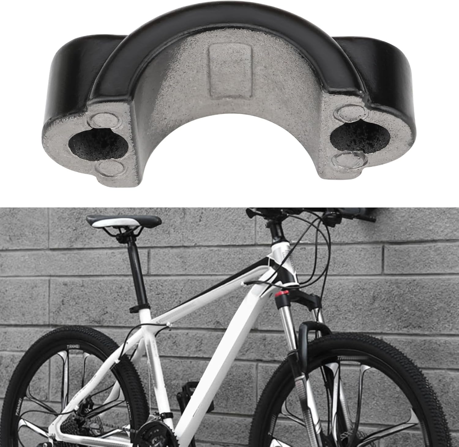 Create Idea 2Pcs M6 Brake Lever Clamp Aluminum Clutch Master Cylinder Clamp Bracket Cover Fixing Seat Suitable for 22Mm Dirt Bike Electric Bike Handlebars Black image number 3